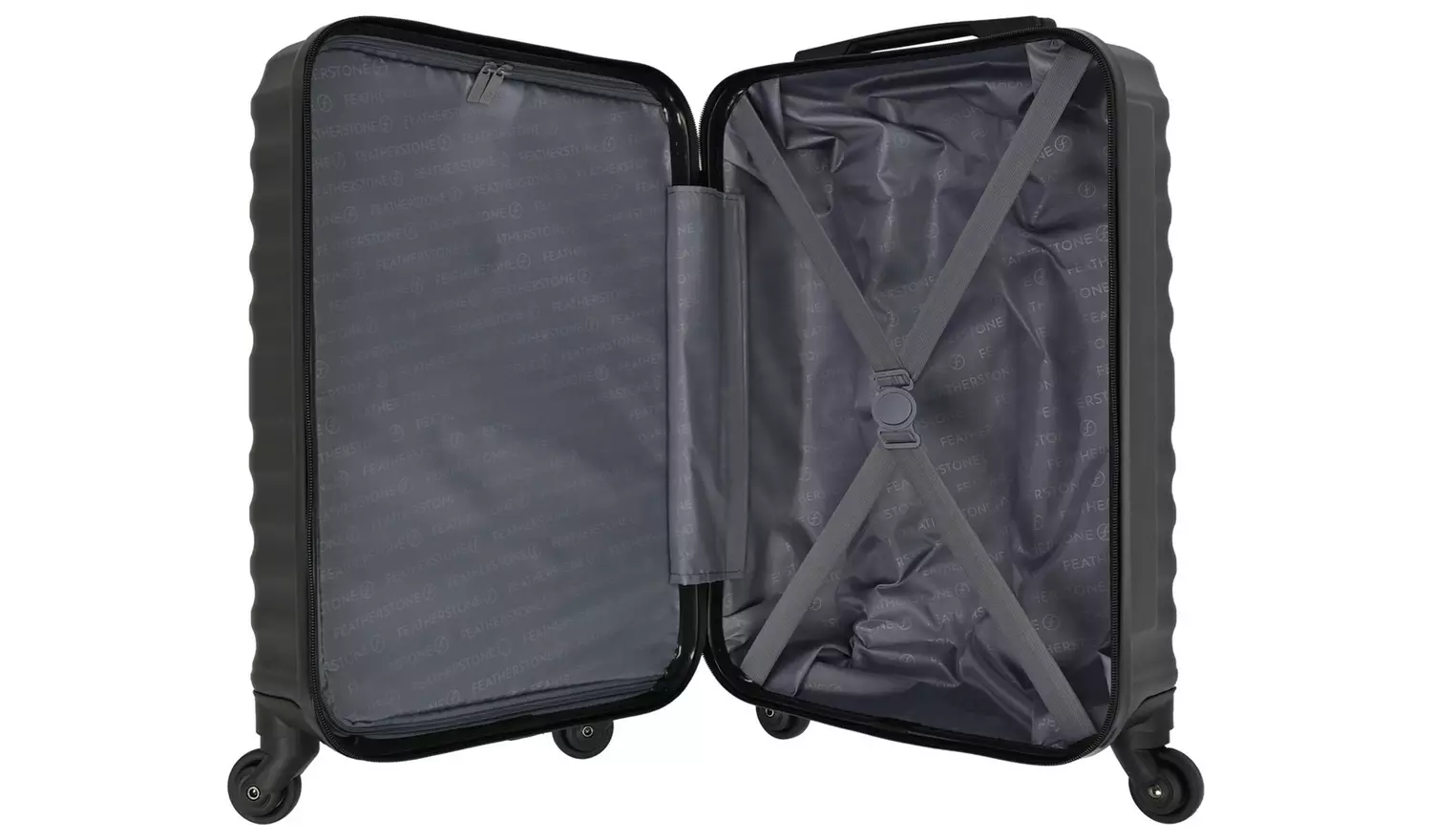 Featherstone 4 Wheel Hard Suitcase - Large, Black