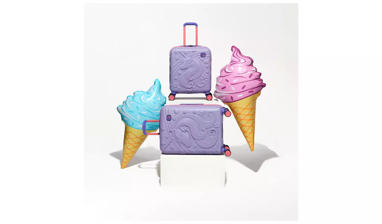 IT Luggage Mystical 2pc 8 Wheel Kids Suitcase Set - Lavender