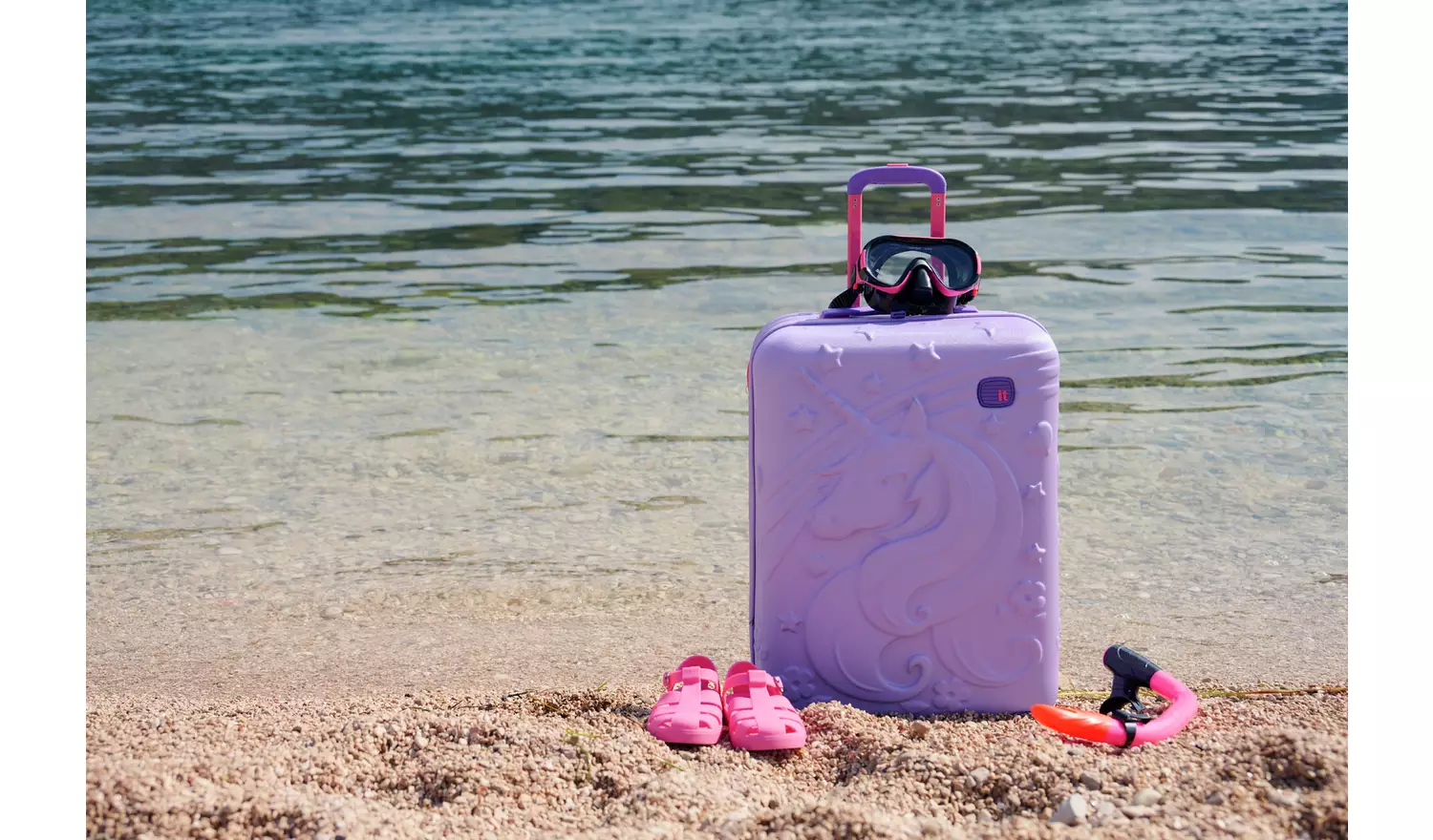 IT Luggage Mystical 2pc 8 Wheel Kids Suitcase Set - Lavender