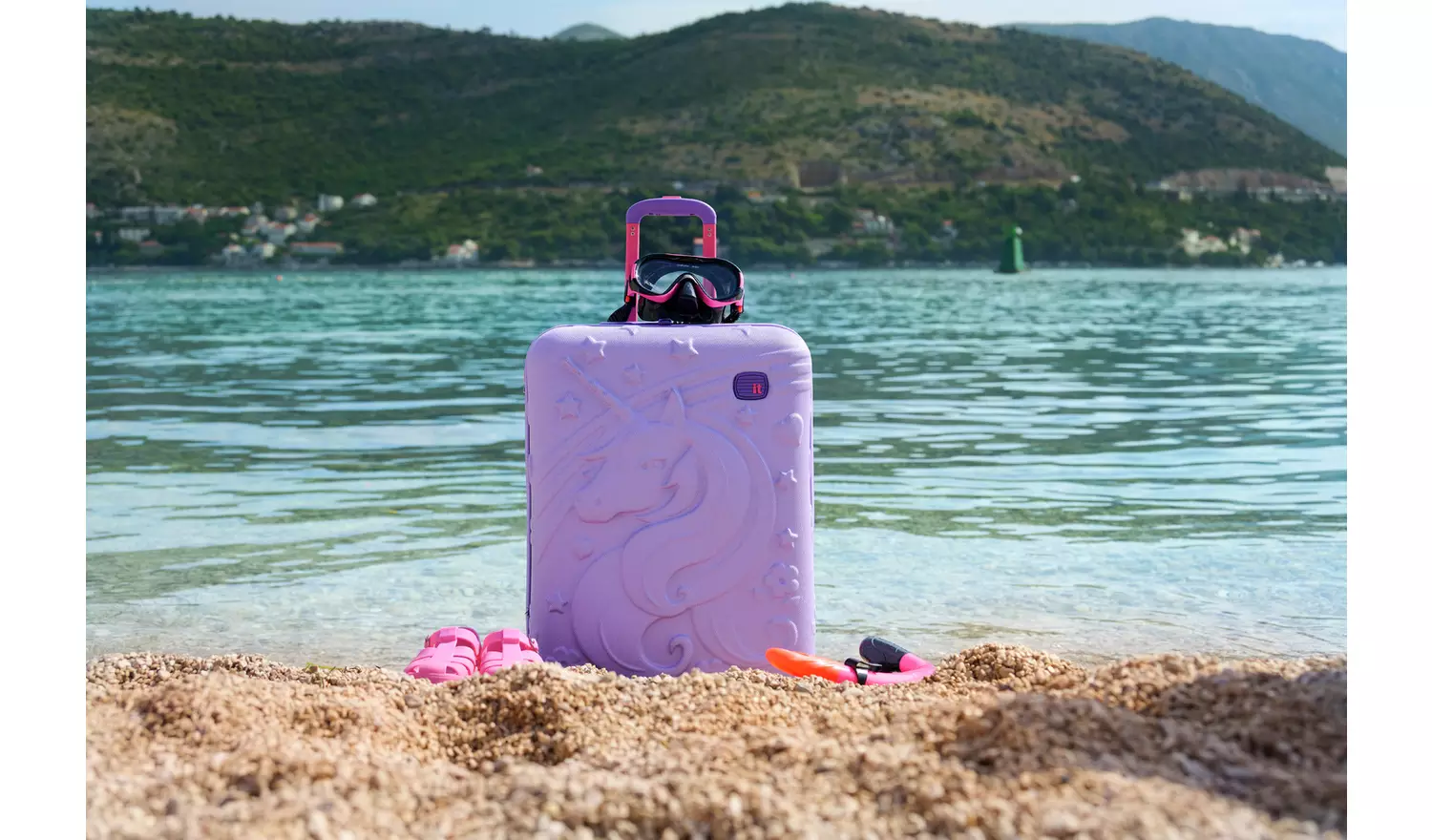 IT Luggage Mystical 2pc 8 Wheel Kids Suitcase Set - Lavender