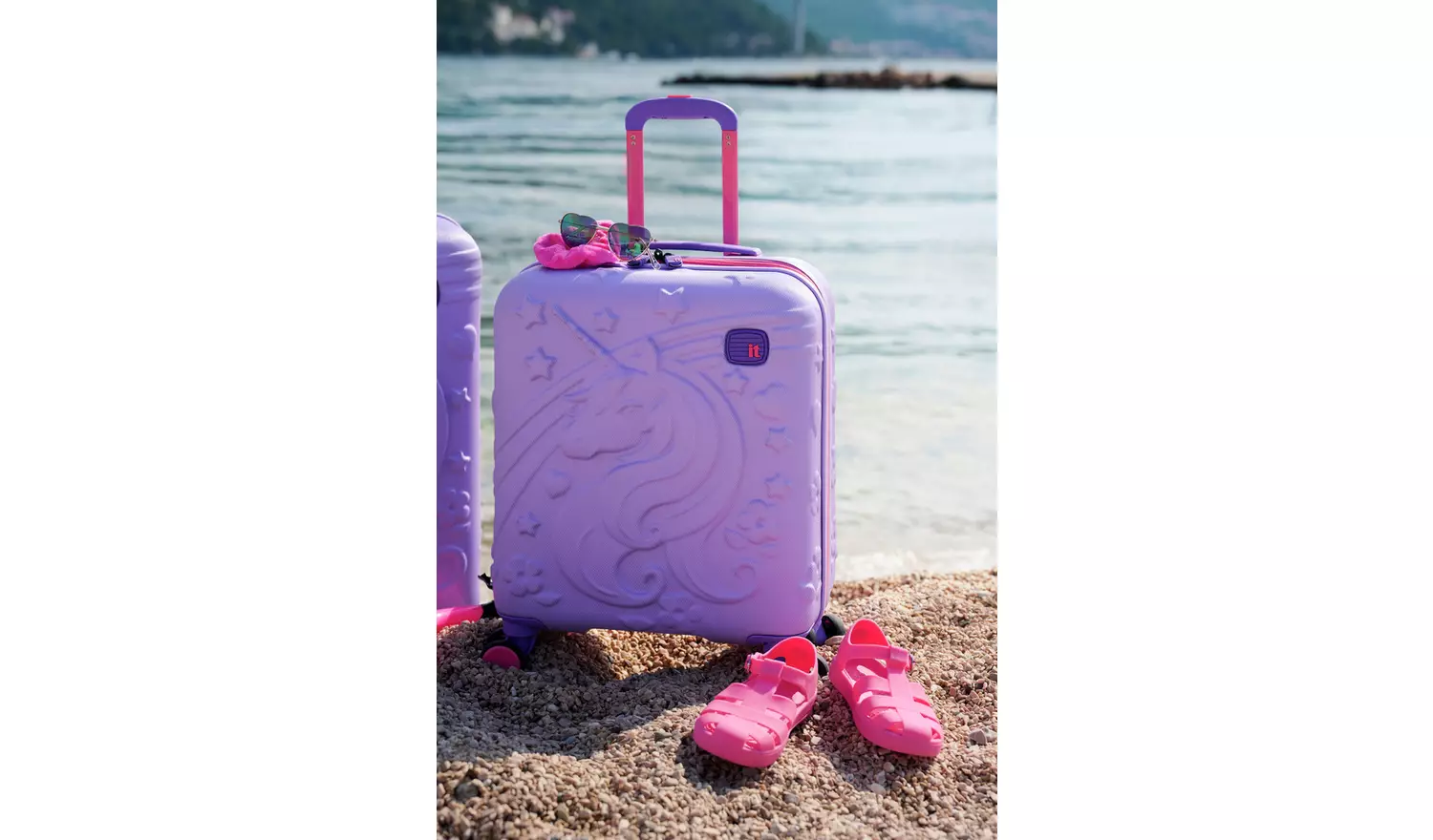 IT Luggage Mystical 2pc 8 Wheel Kids Suitcase Set - Lavender