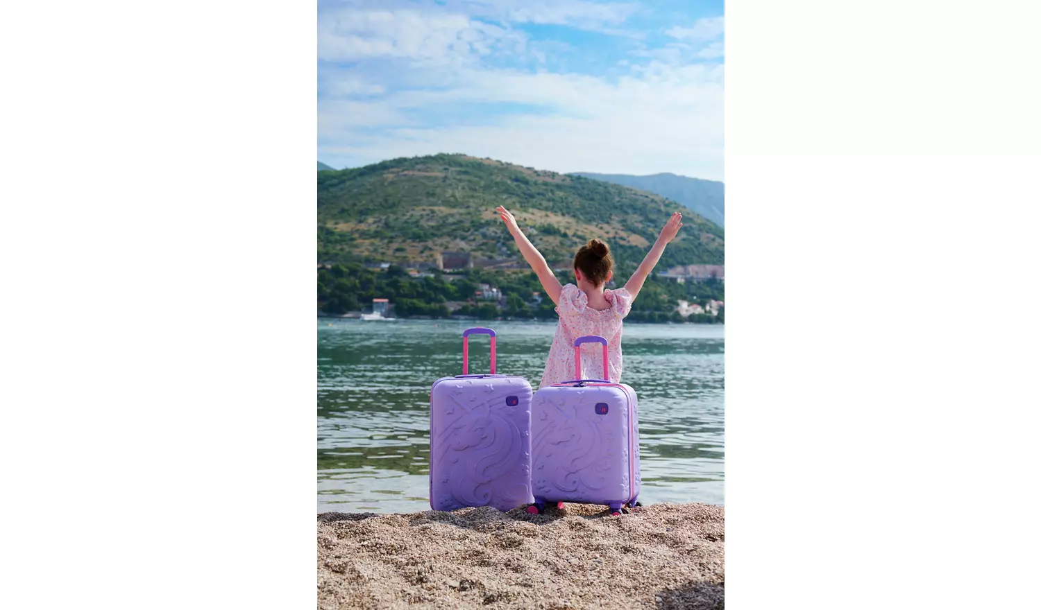 IT Luggage Mystical 2pc 8 Wheel Kids Suitcase Set - Lavender