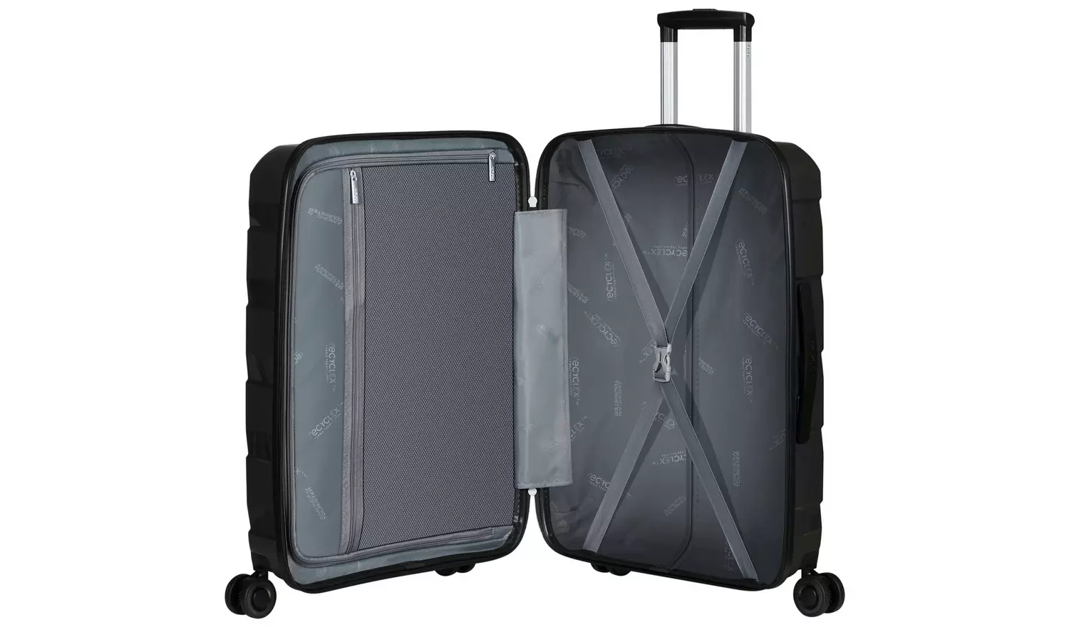 American Tourister Air Move Hard Black Suitcase - Medium