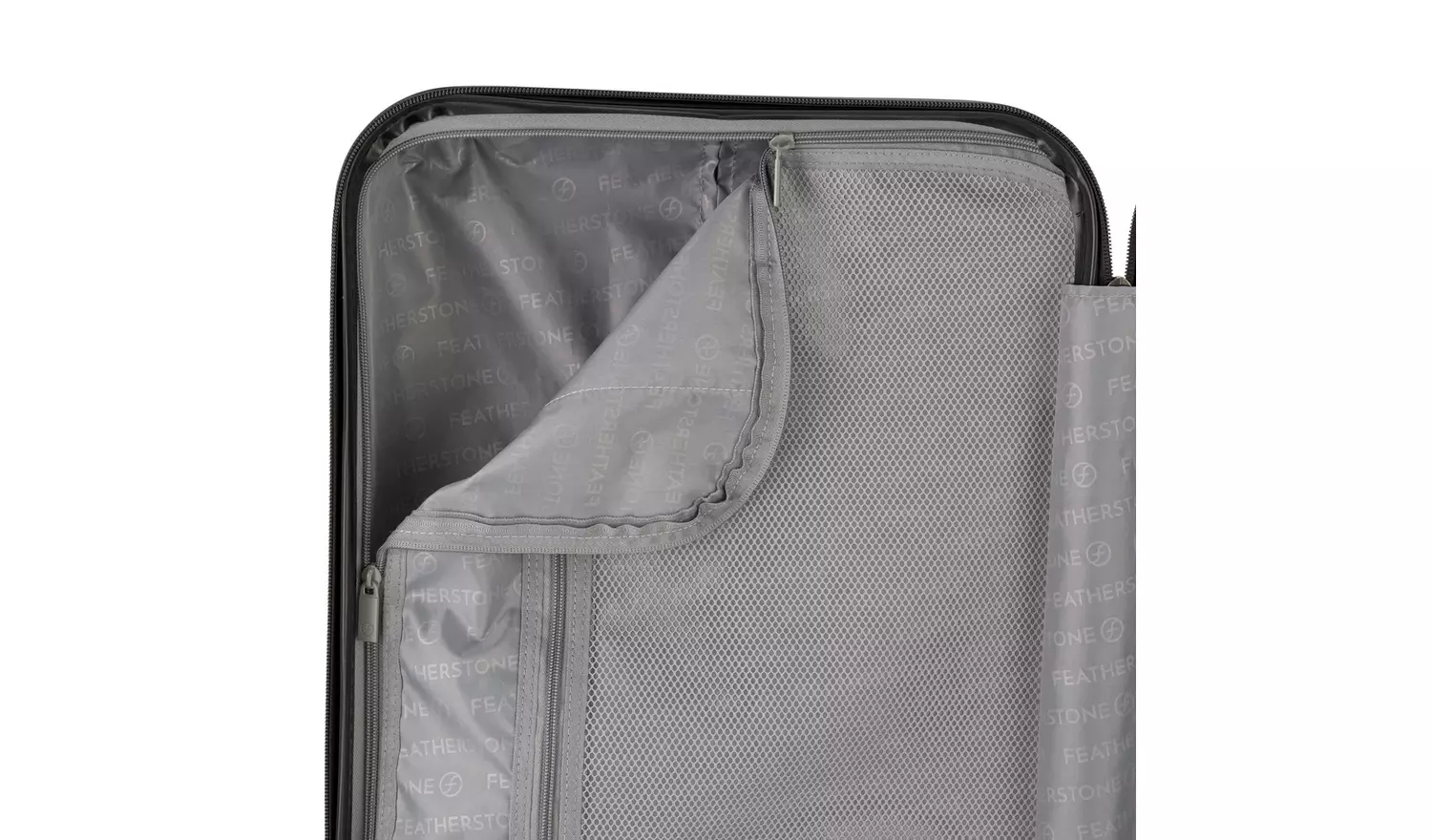 Featherstone 8 Wheel Hard Cabin-Size Suitcase - Silver