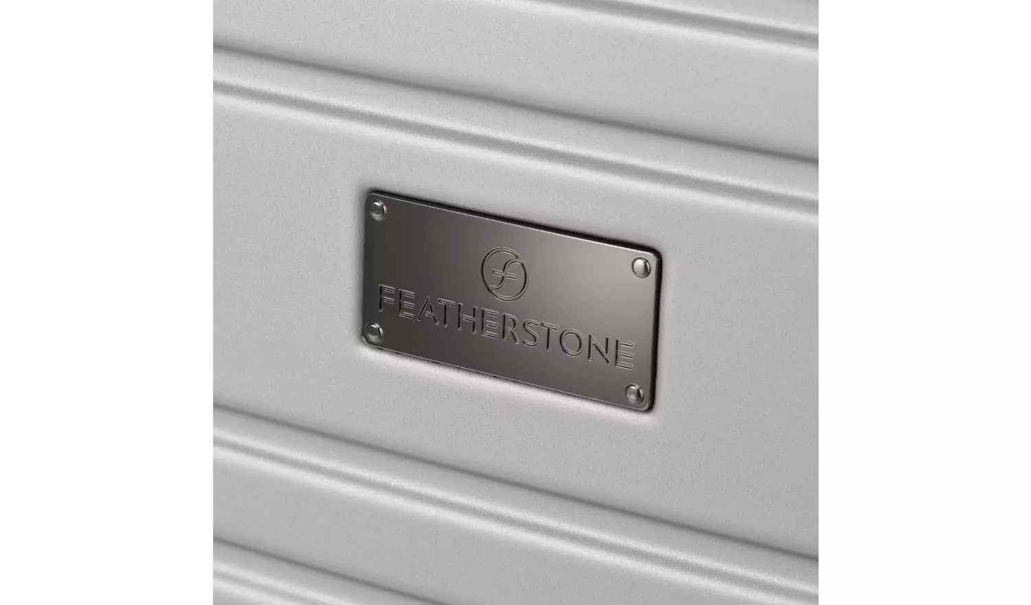 Featherstone 8 Wheel Hard Cabin-Size Suitcase - Silver