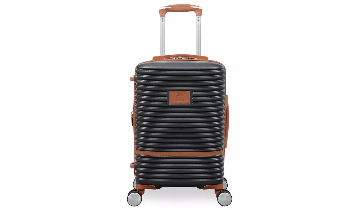 IT Luggage Expandable 8 Wheel Hard Suitcase -Small, Charcoal