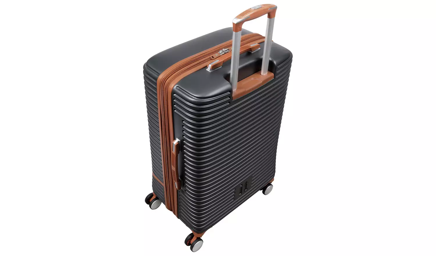 IT Luggage Expandable 8 Wheel Hard Suitcase -Small, Charcoal