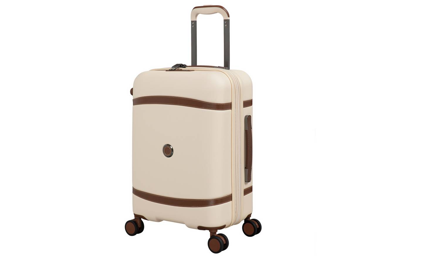 IT Luggage Expandable 8 Wheel Hard Suitcase - Small, Cream