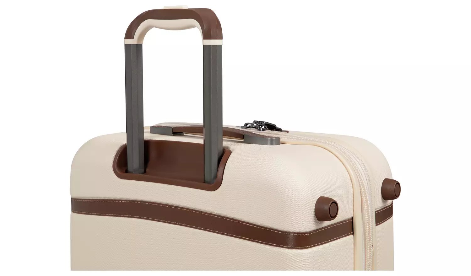 IT Luggage Expandable 8 Wheel Hard Suitcase - Small, Cream