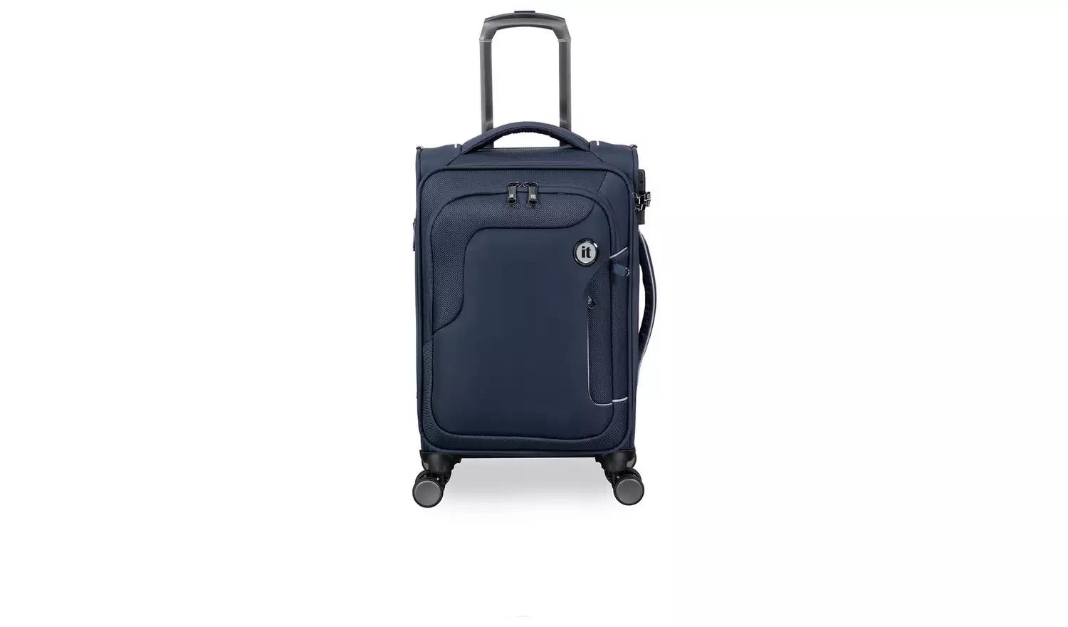 IT Luggage Expandable 8 Wheel Soft Suitcase - Small, Navy