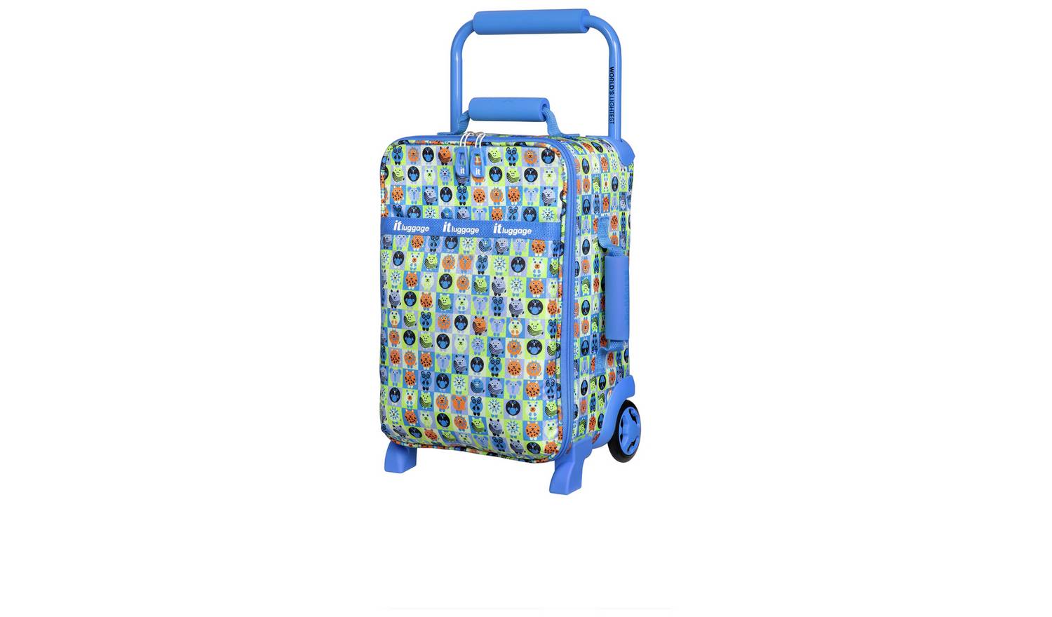 IT Luggage 2 Wheel Soft Suitcase - Small, Blue