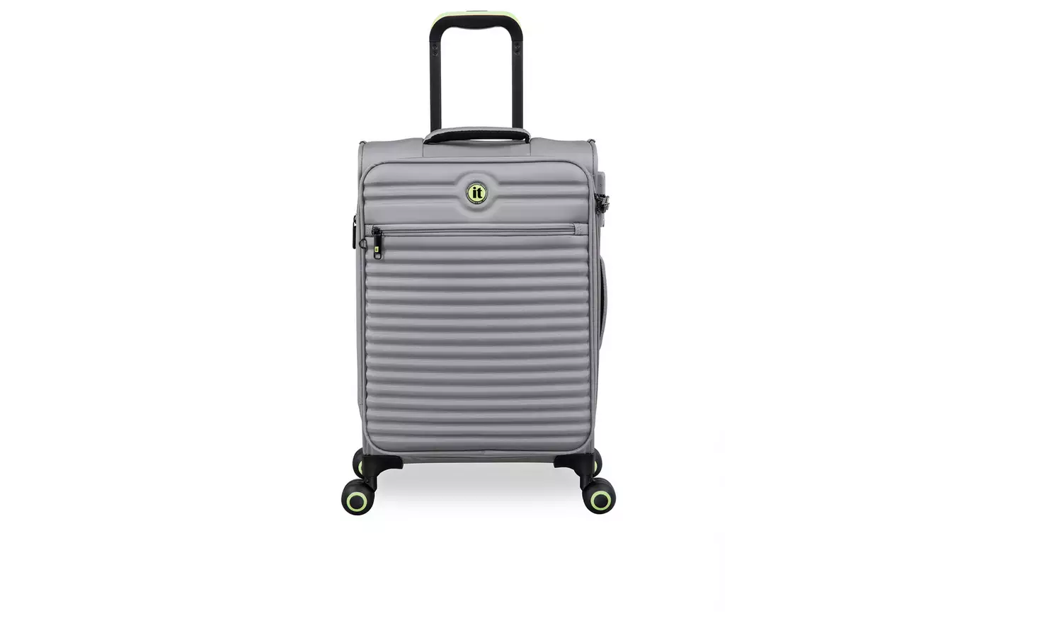 IT Luggage Expandable 8 Wheel Soft Suitcase - Small, Grey