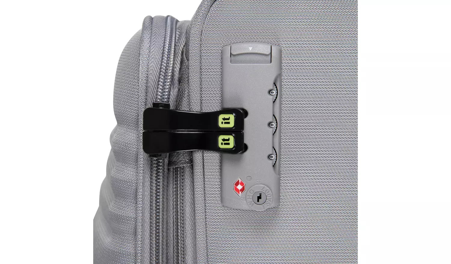 IT Luggage Expandable 8 Wheel Soft Suitcase - Small, Grey