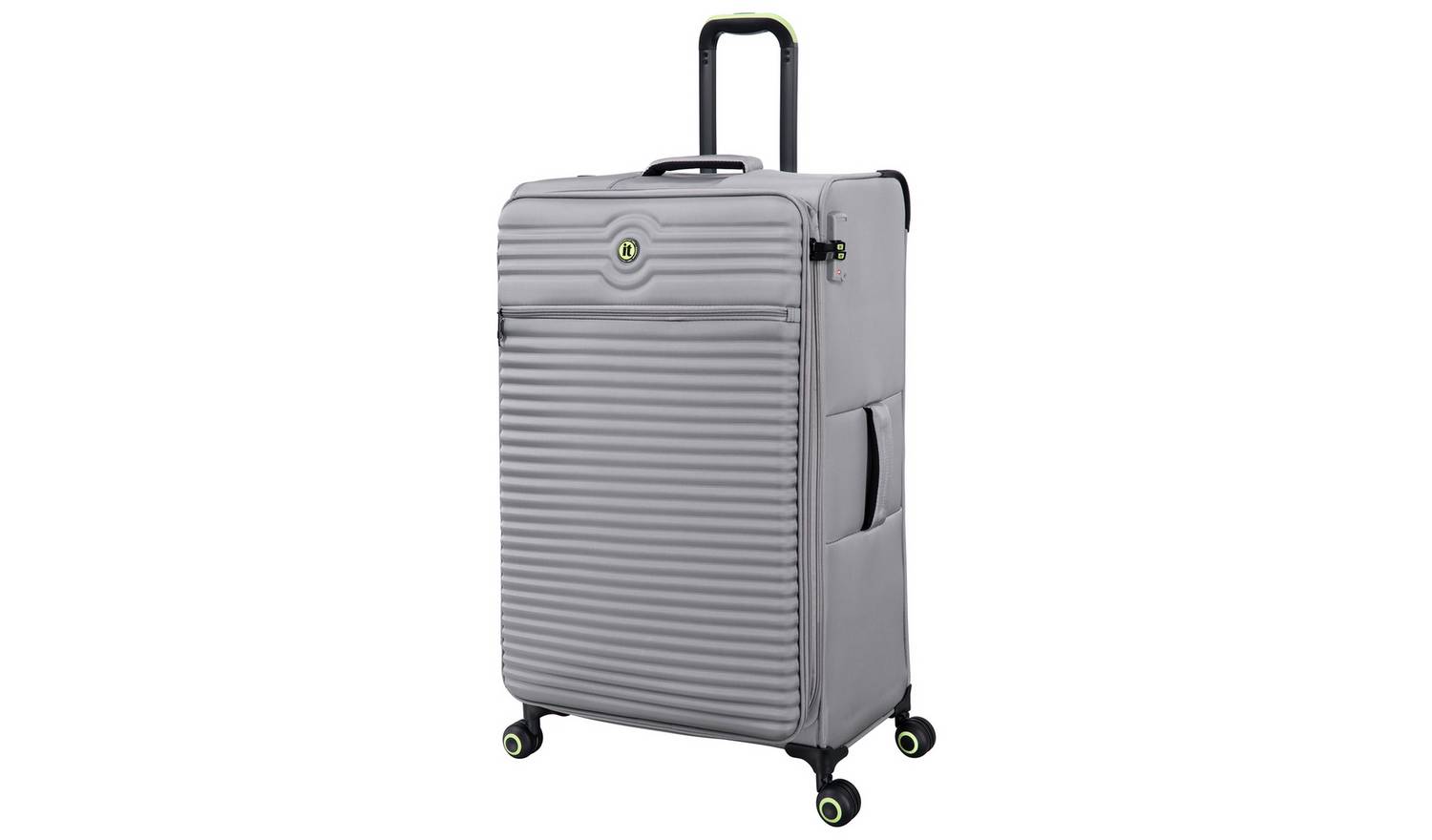 IT Luggage Expandable 8 Wheel Soft Suitcase - Large, Grey