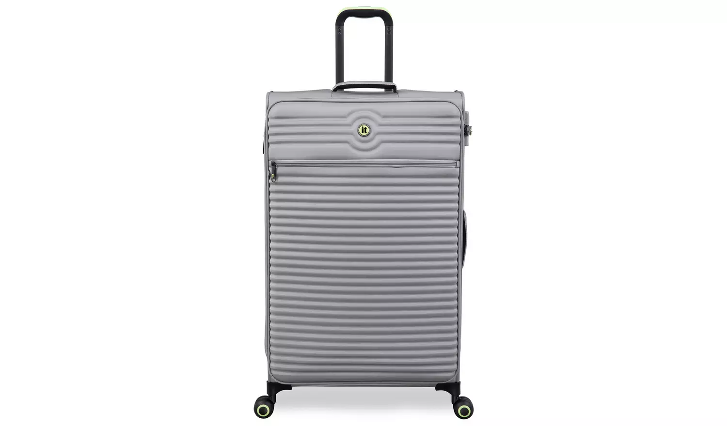 IT Luggage Expandable 8 Wheel Soft Suitcase - Large, Grey