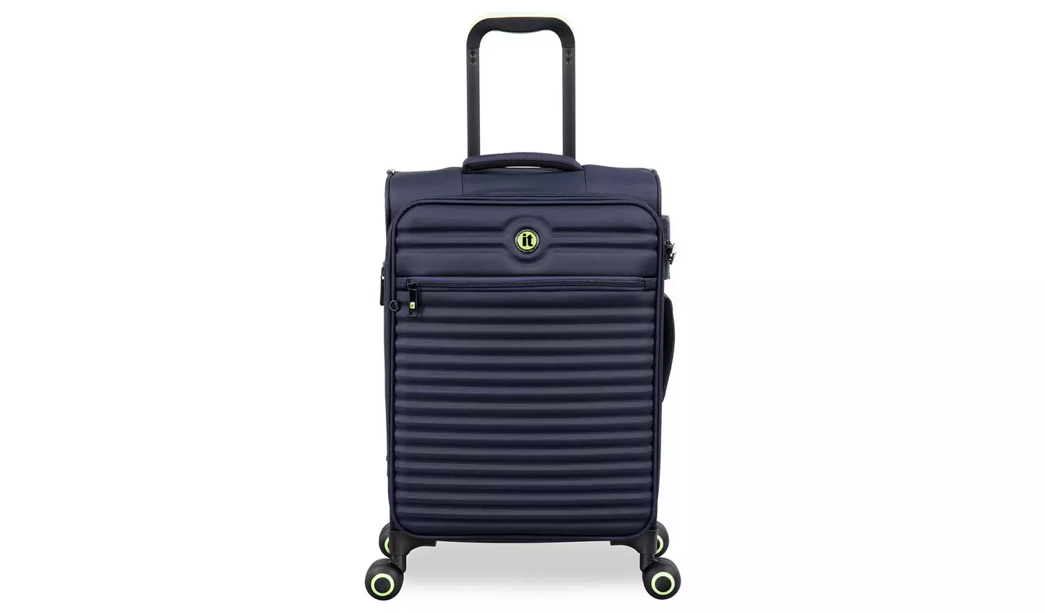 IT Luggage Expandable 8 Wheel Soft Suitcase - Small, Blue