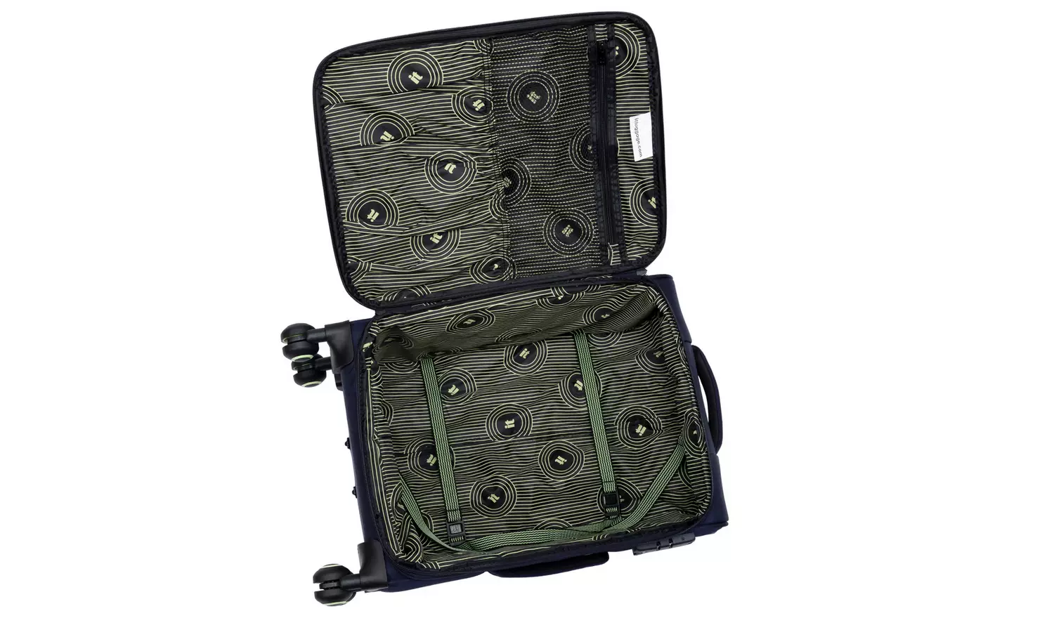 IT Luggage Expandable 8 Wheel Soft Suitcase - Small, Blue