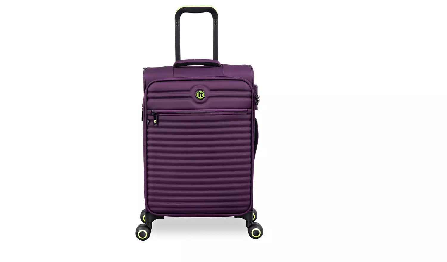 IT Luggage Expandable 8 Wheel Soft Suitcase - Small, Plum