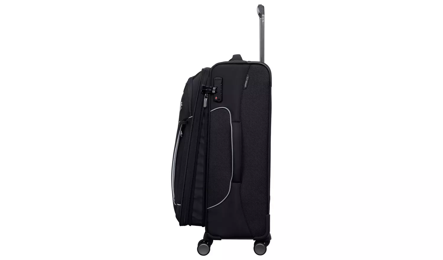 IT Luggage Expandable 8 Wheel Soft Suitcase -Small, Charcoal