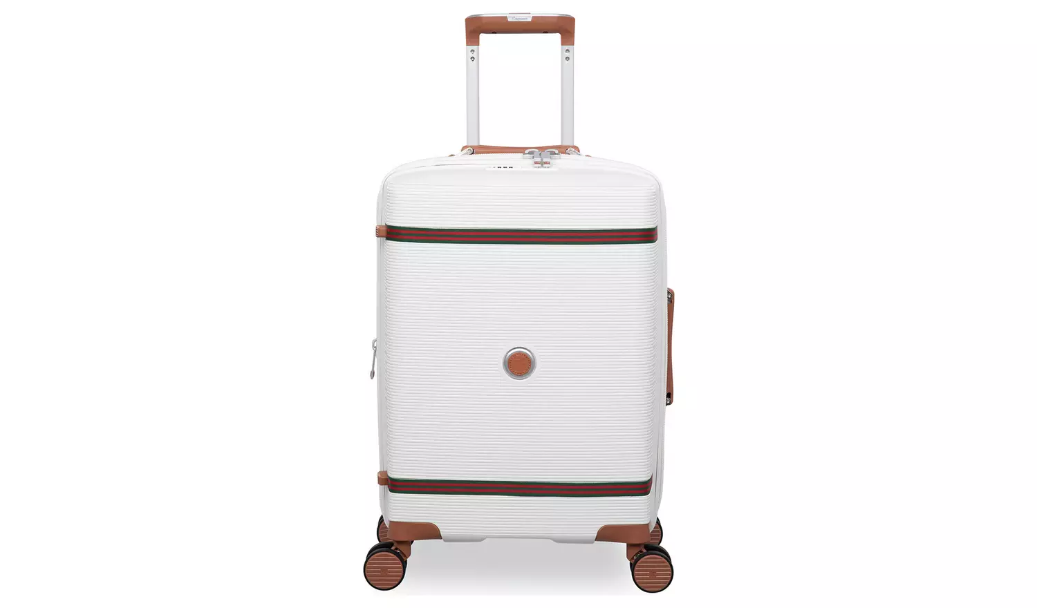 IT Luggage Expandable 8 Wheel Hard Suitcase - Cabin, Cream