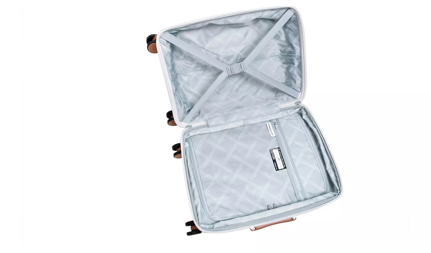 IT Luggage Expandable 8 Wheel Hard Suitcase - Cabin, Cream