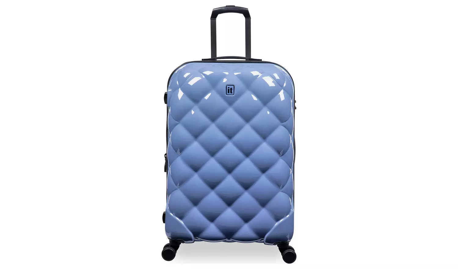 IT Luggage 8 Wheel Hard Suitcase - Medium, Blue