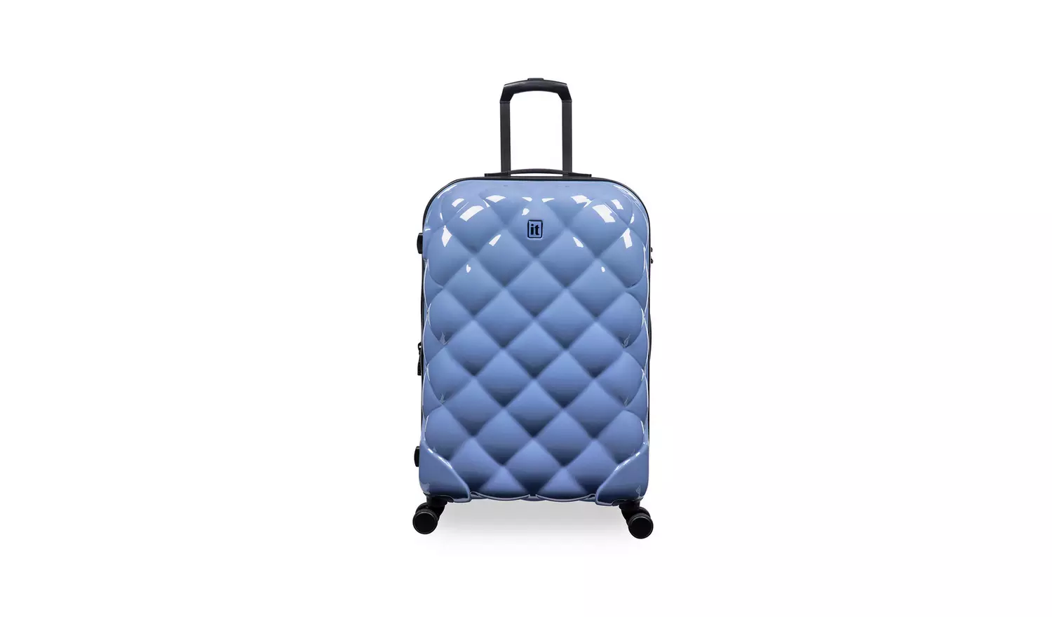 IT Luggage 8 Wheel Hard Suitcase - Medium, Blue