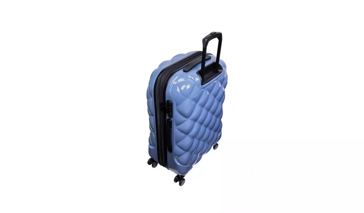 IT Luggage 8 Wheel Hard Suitcase - Medium, Blue