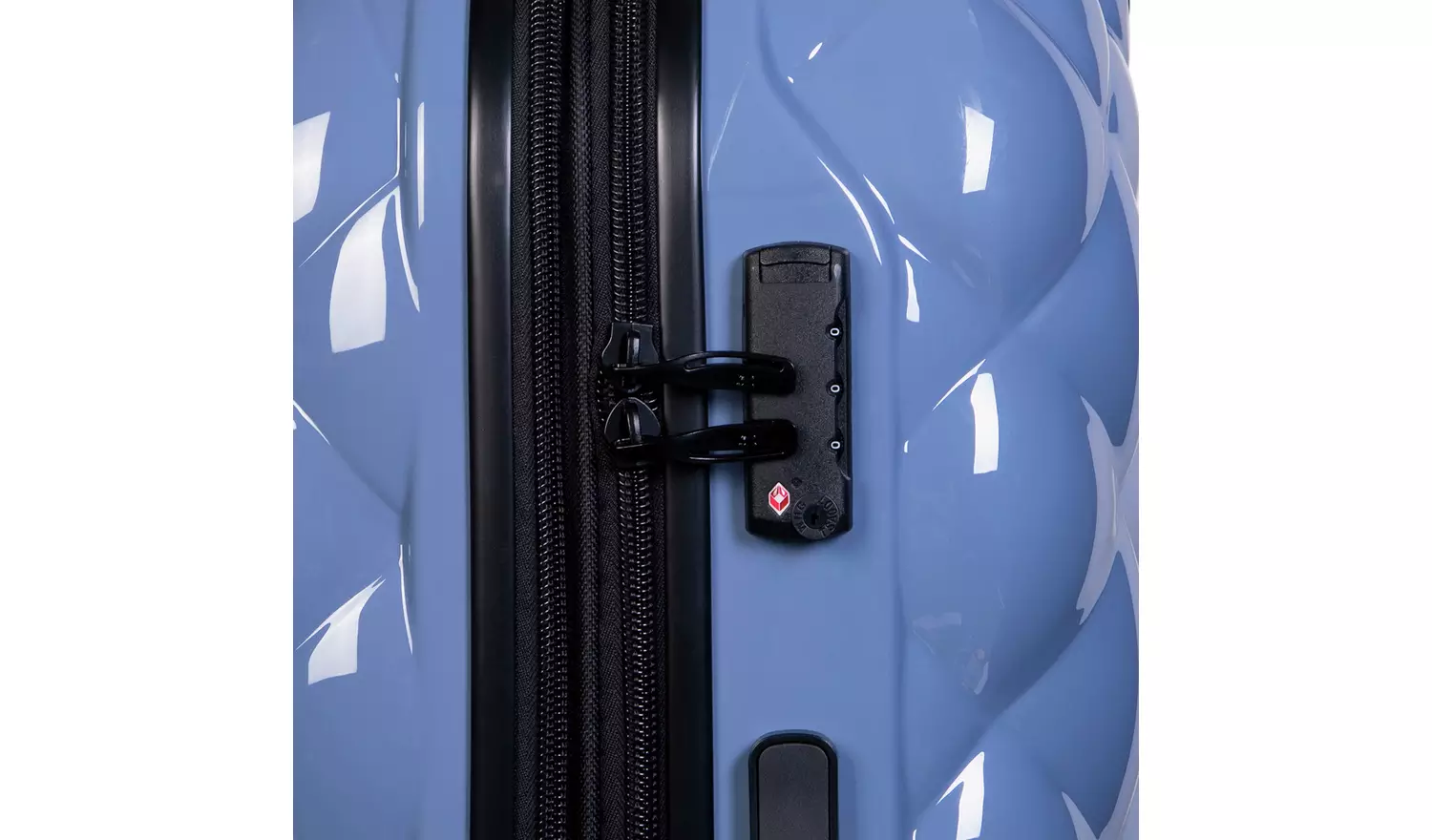 IT Luggage 8 Wheel Hard Suitcase - Medium, Blue