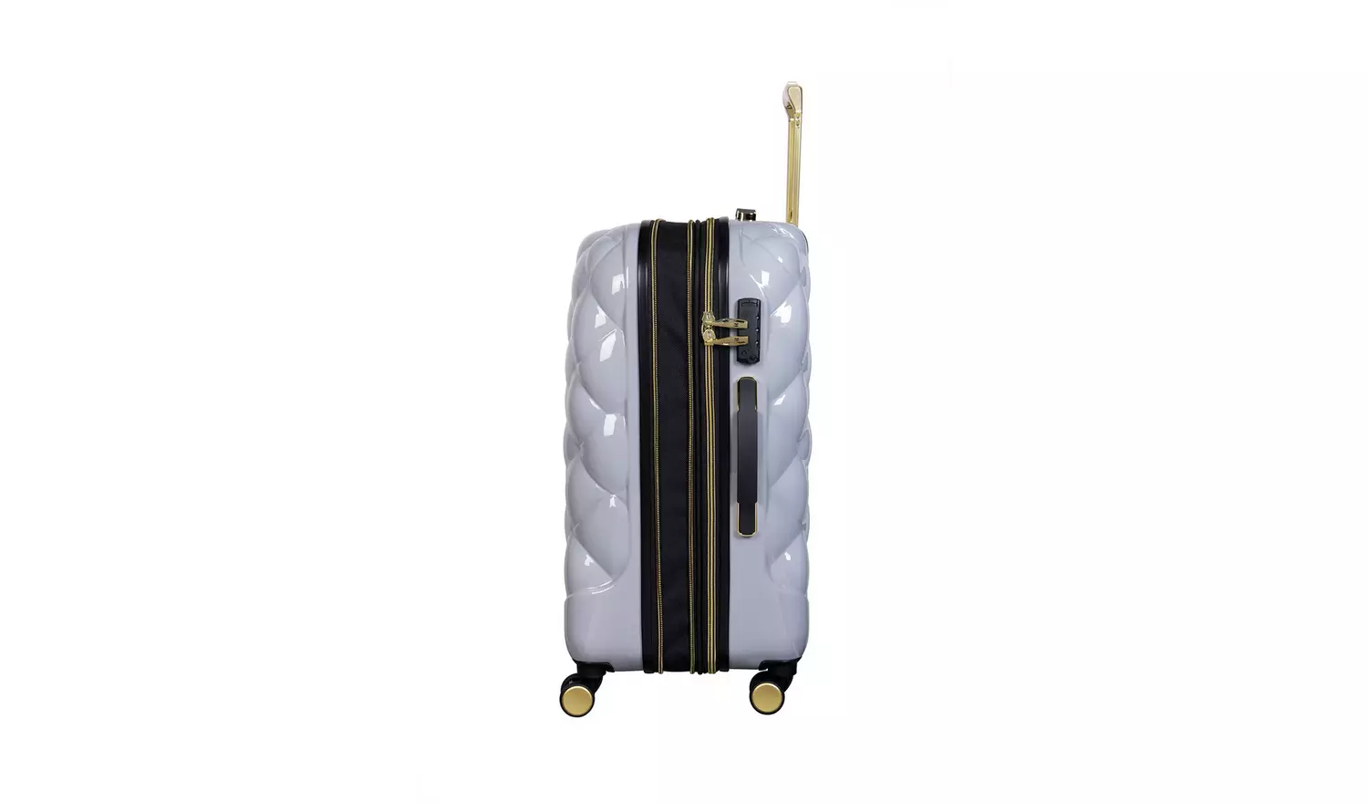 IT Luggage 8 Wheel Hard Suitcase - Medium, Silver