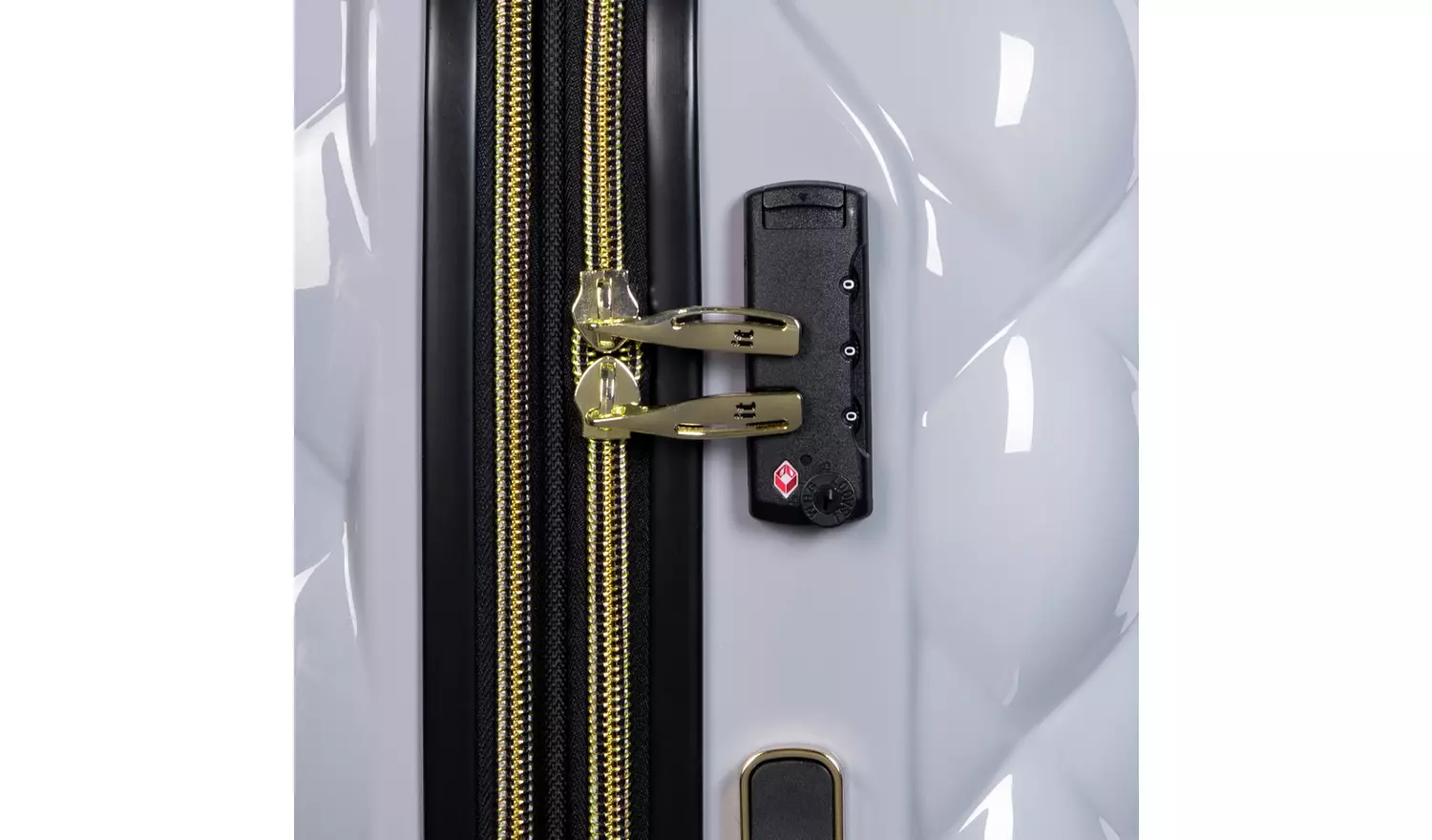 IT Luggage 8 Wheel Hard Suitcase - Medium, Silver