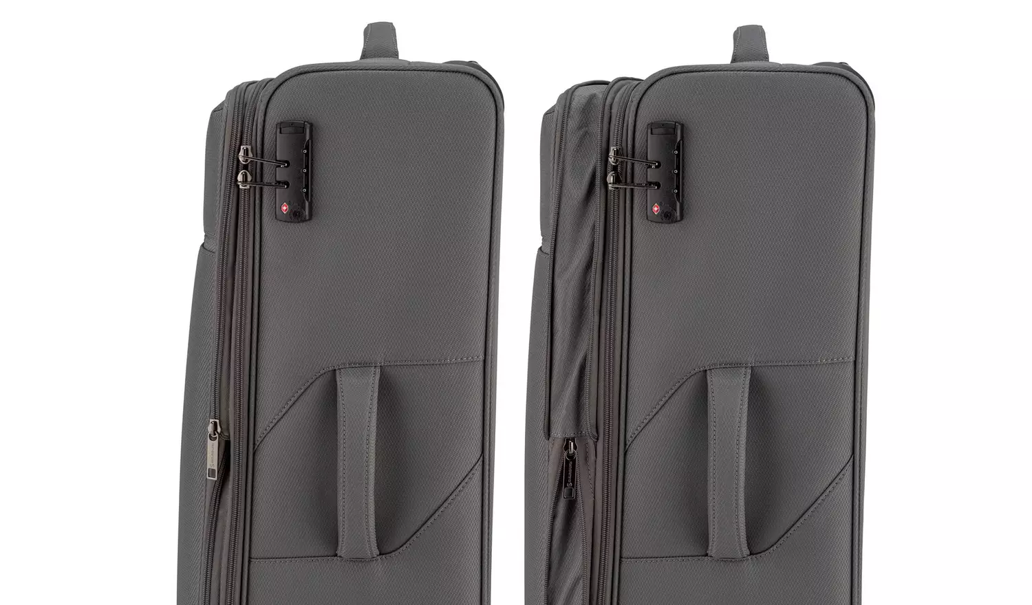 Featherstone 8 Wheel Soft Large Suitcase - Grey