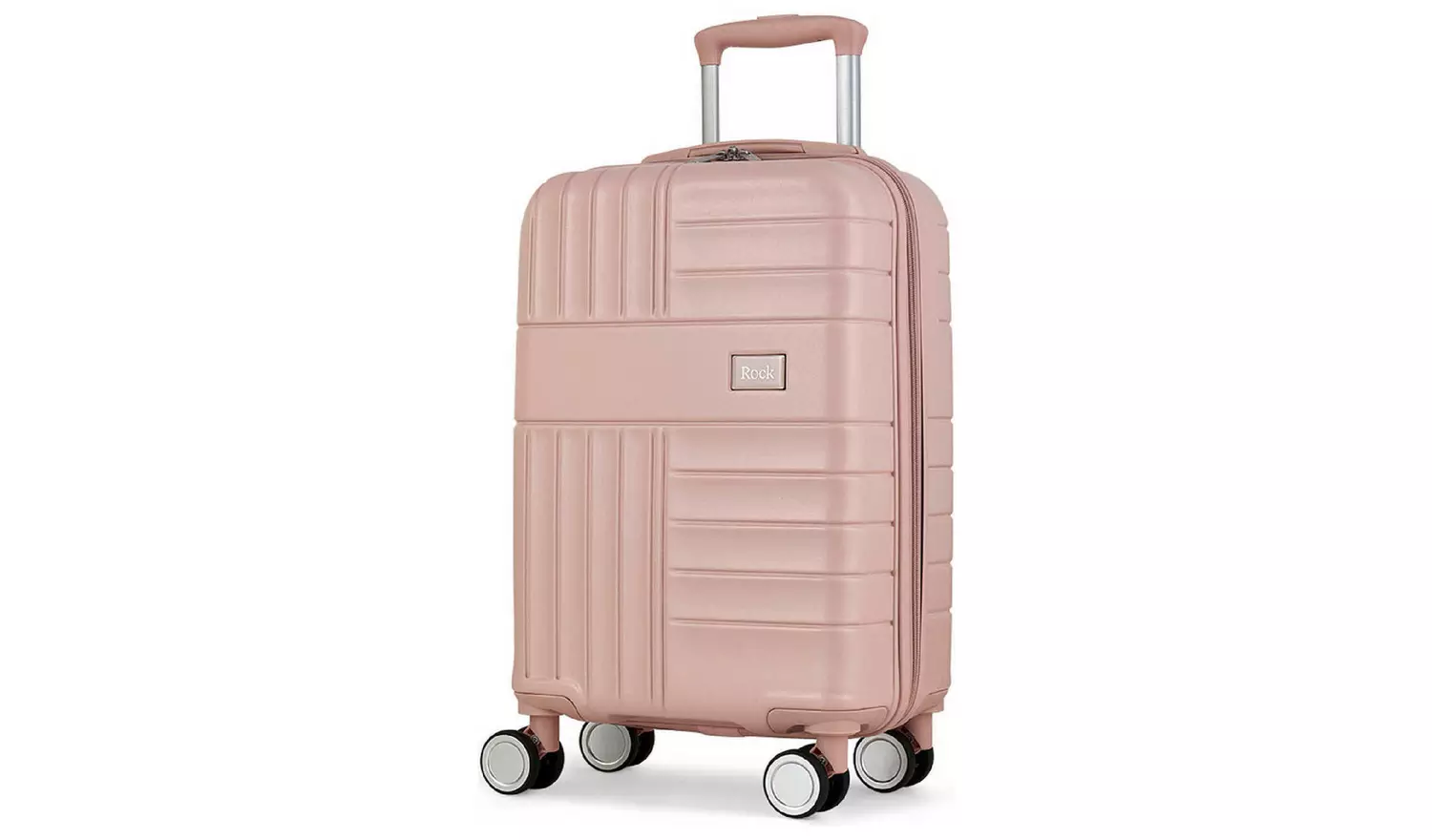 Rock 8 Wheel Hard Suitcase - Small, Pink