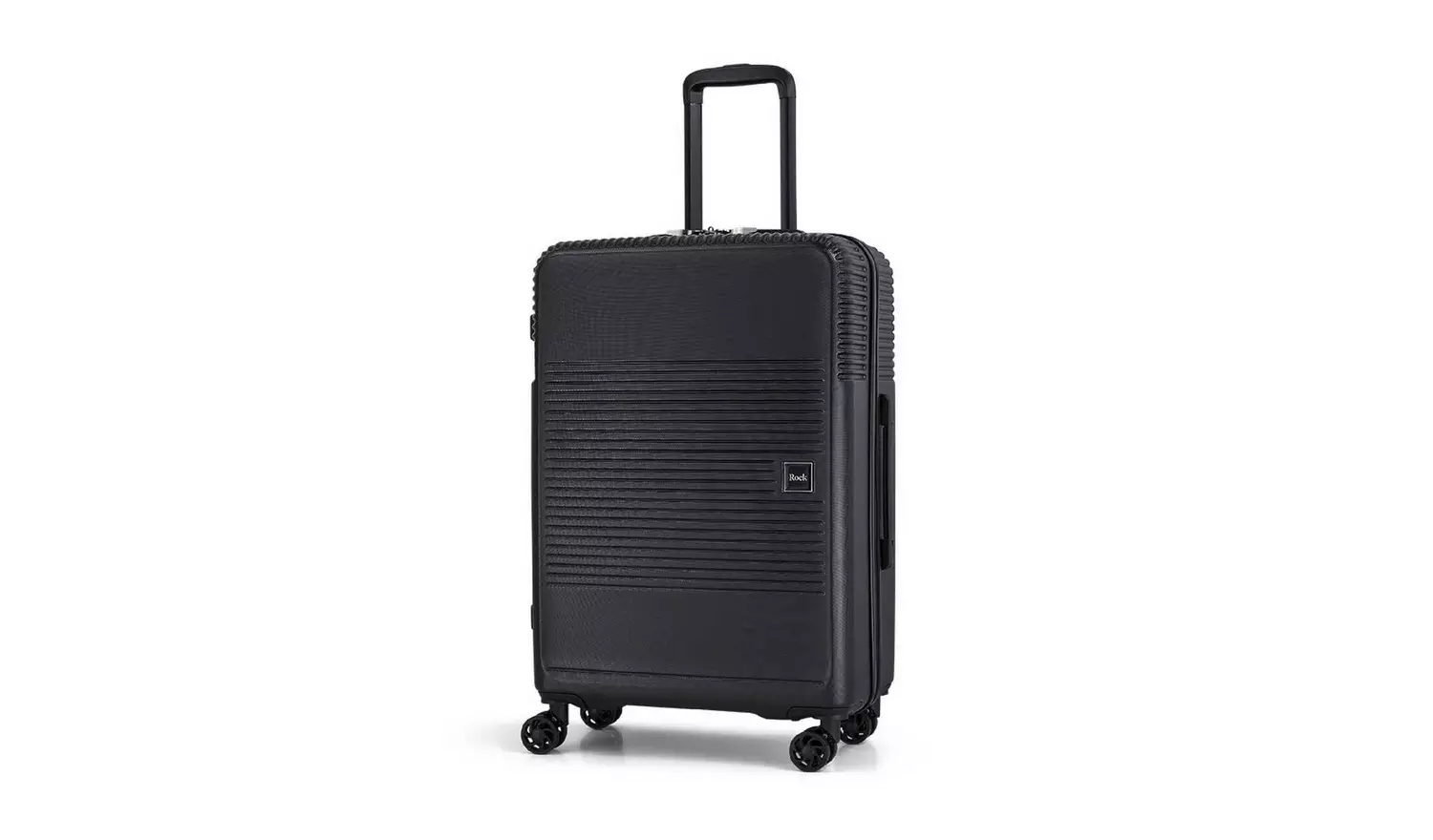 Rock 8 Wheel Hard Suitcase - Medium, Black