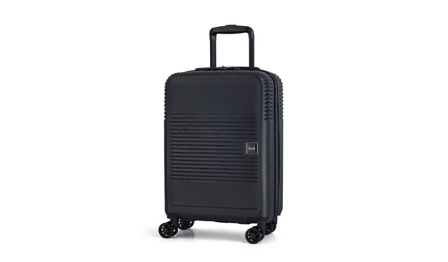 Rock 8 Wheel Hard Suitcase - Small, Black