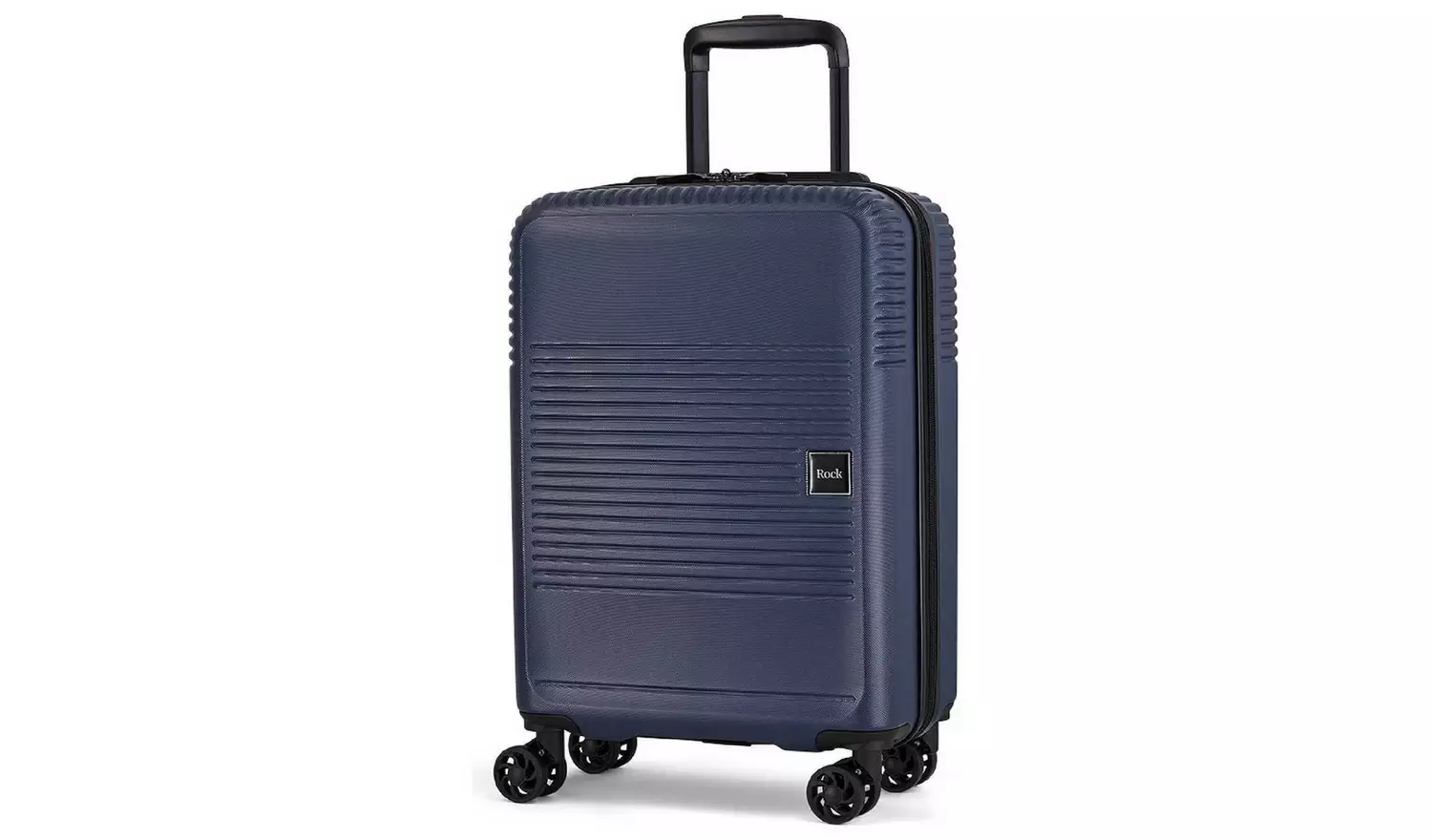 Rock 8 Wheel Hard Suitcase - Small, Navy