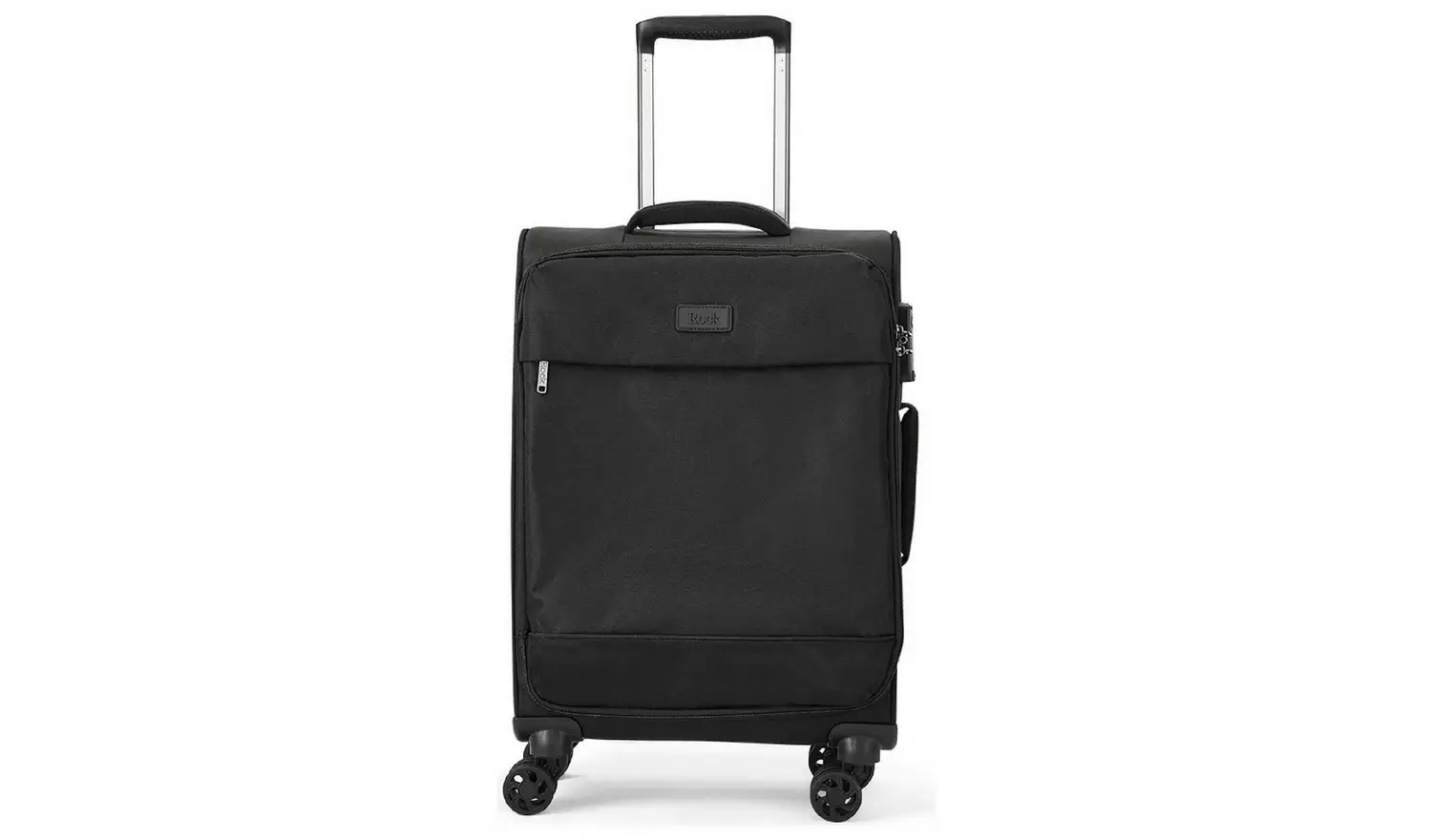 Rock 8 Wheel Soft Suitcase - Small, Black