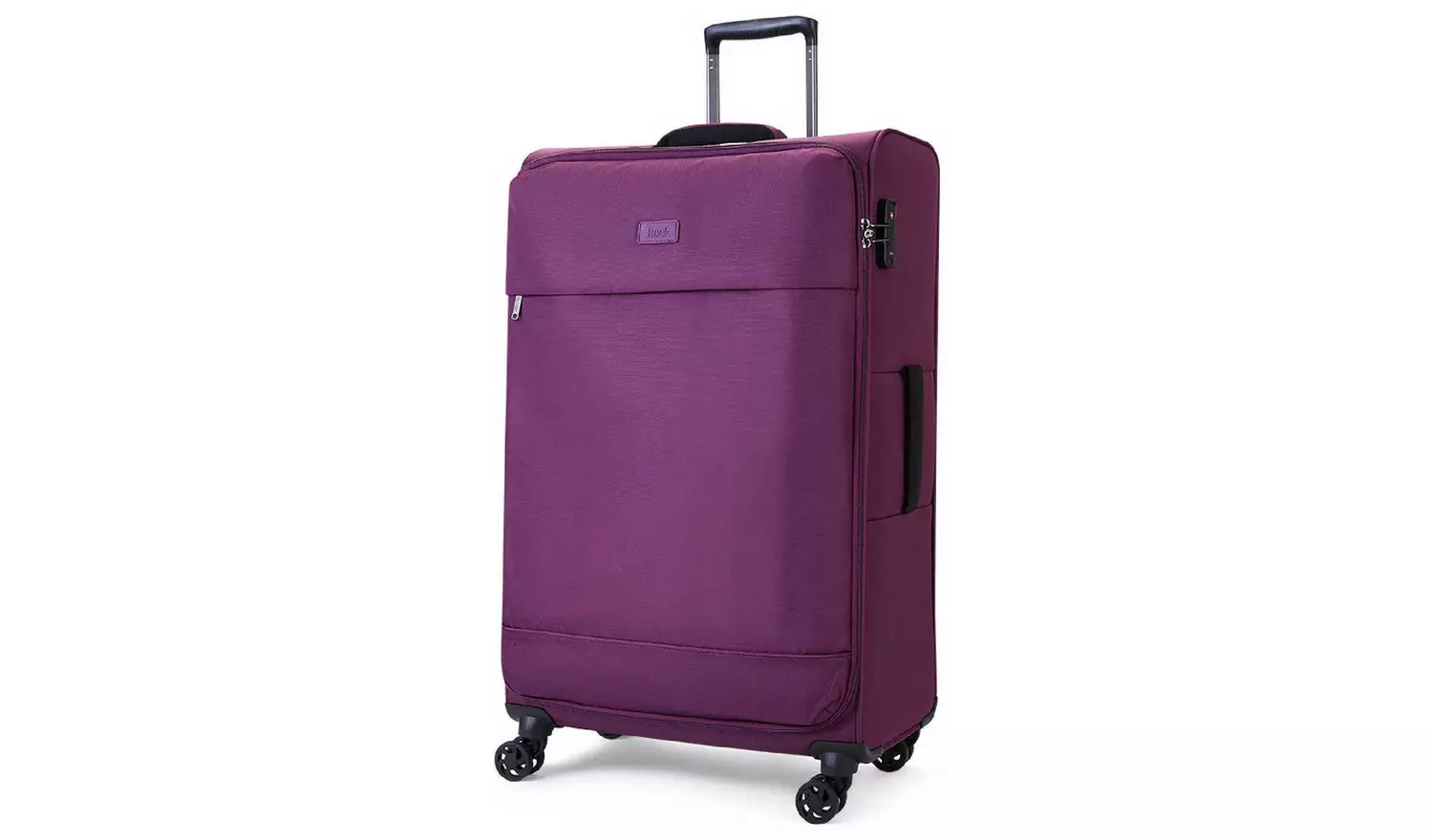 Rock 8 Wheel Soft Suitcase - Large, Purple
