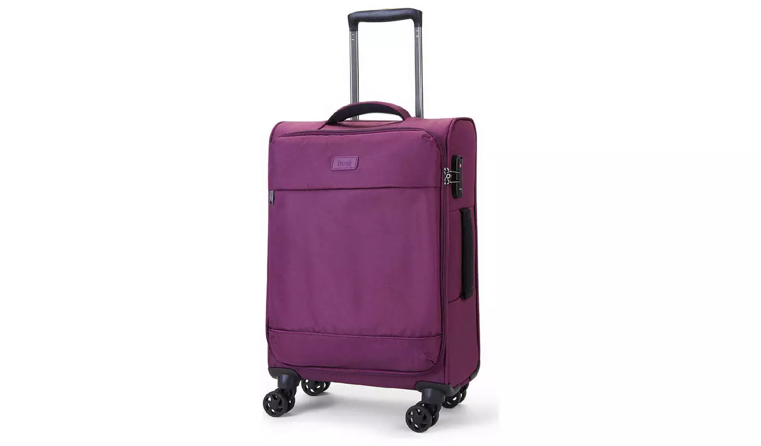 Rock 8 Wheel Soft Suitcase - Small, Purple
