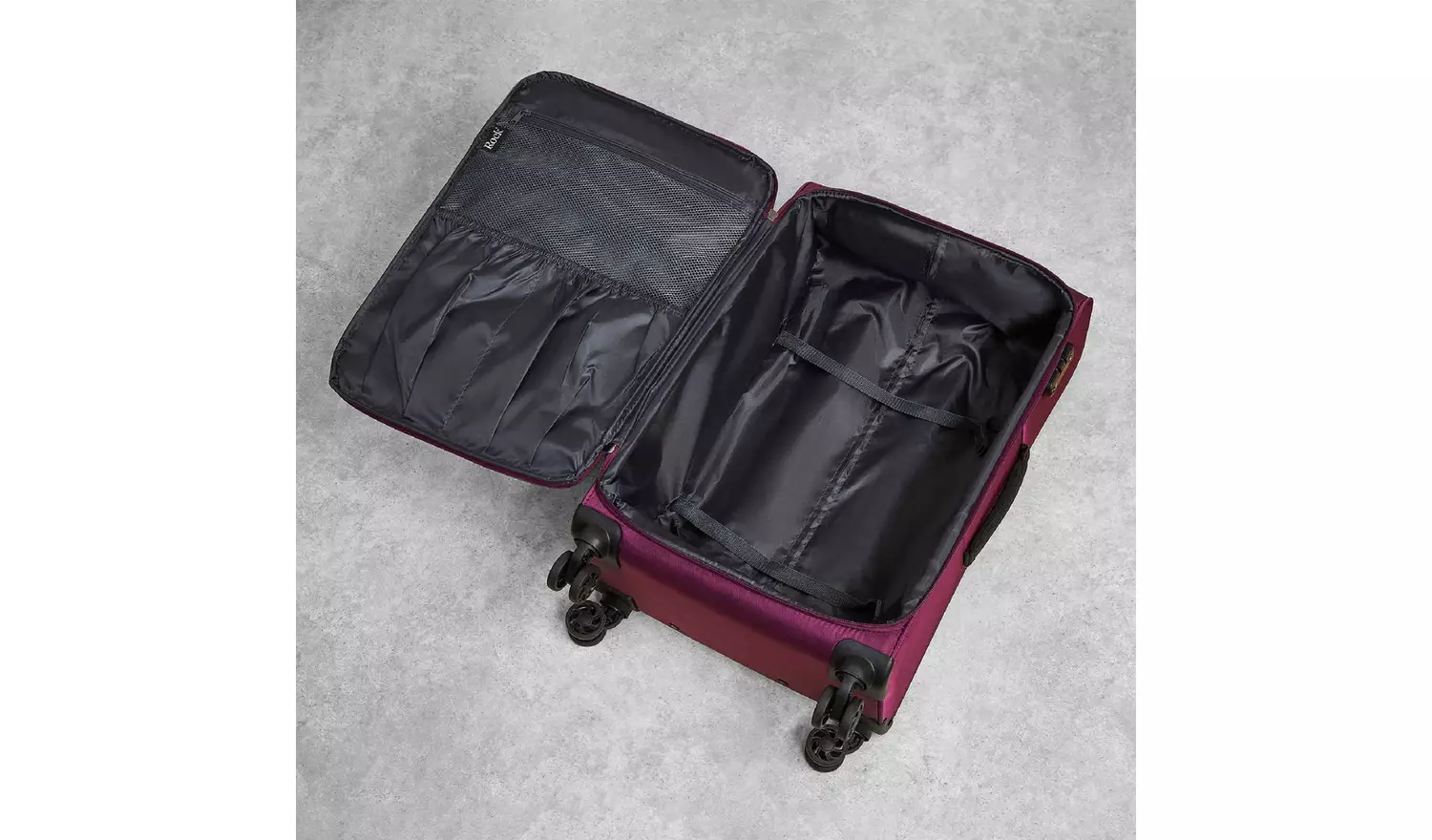 Rock 8 Wheel Soft Suitcase - Small, Purple