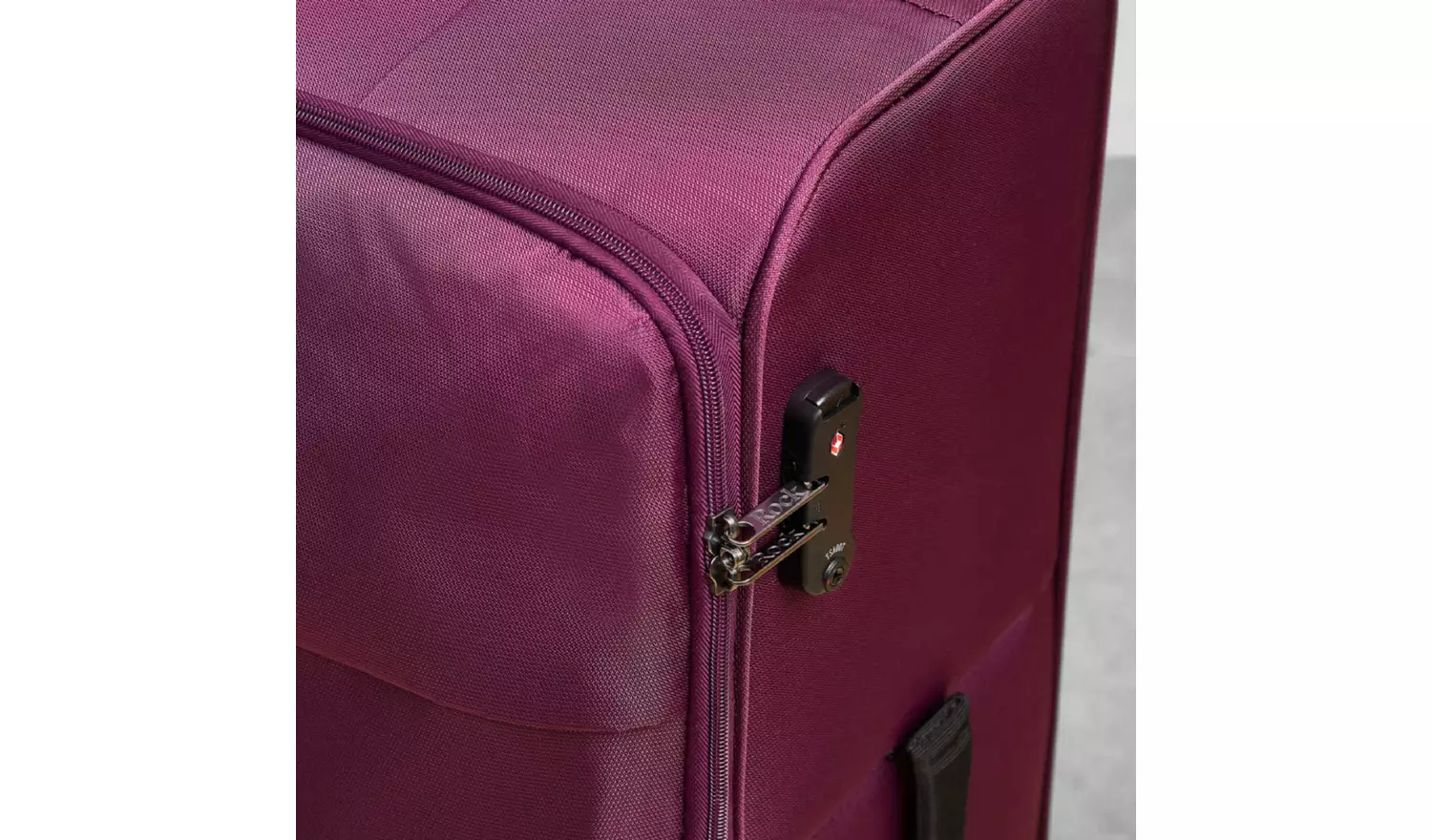 Rock 8 Wheel Soft Suitcase - Small, Purple