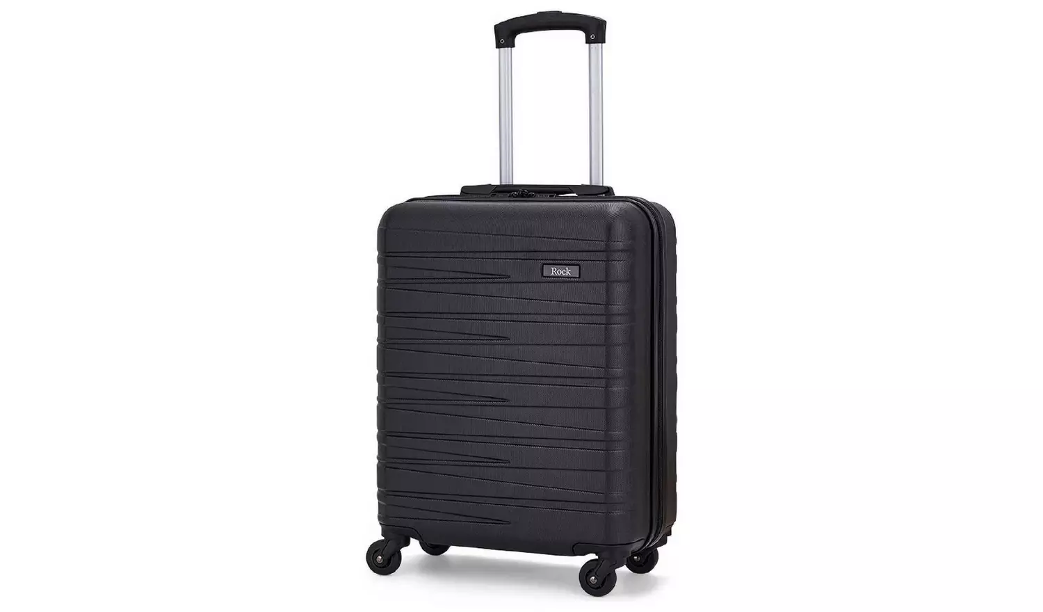 Rock 4 Wheel Hard Suitcase - Small, Black