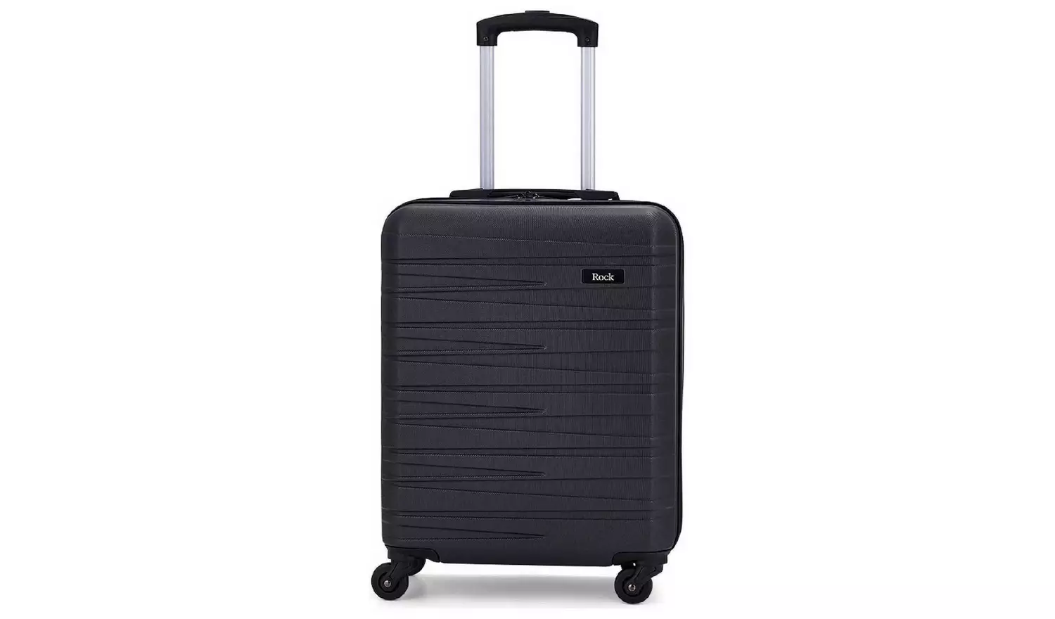 Rock 4 Wheel Hard Suitcase - Small, Black