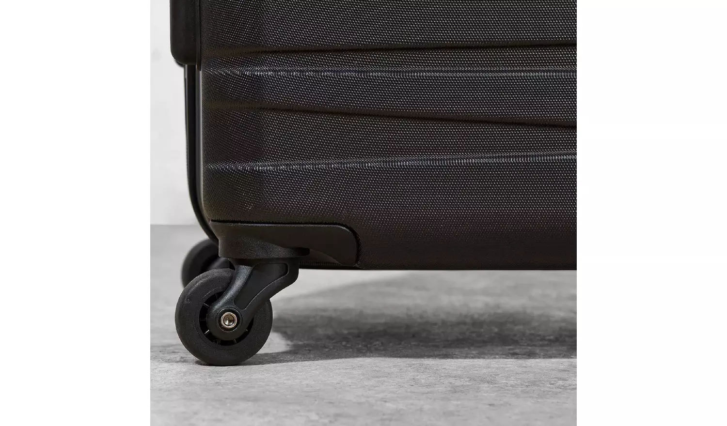 Rock 4 Wheel Hard Suitcase - Small, Black