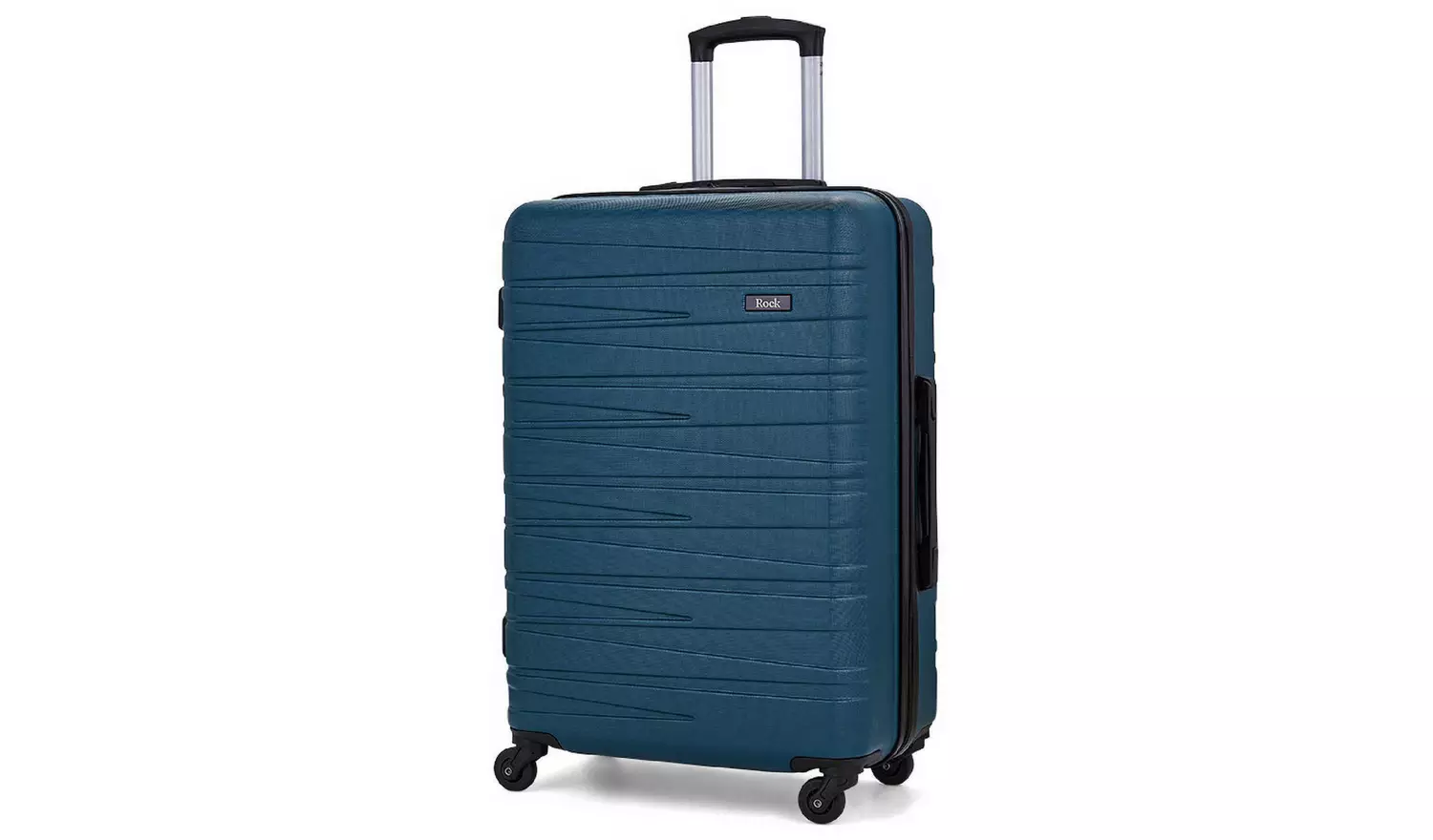 Rock 4 Wheel Hard Suitcase - Medium, Teal