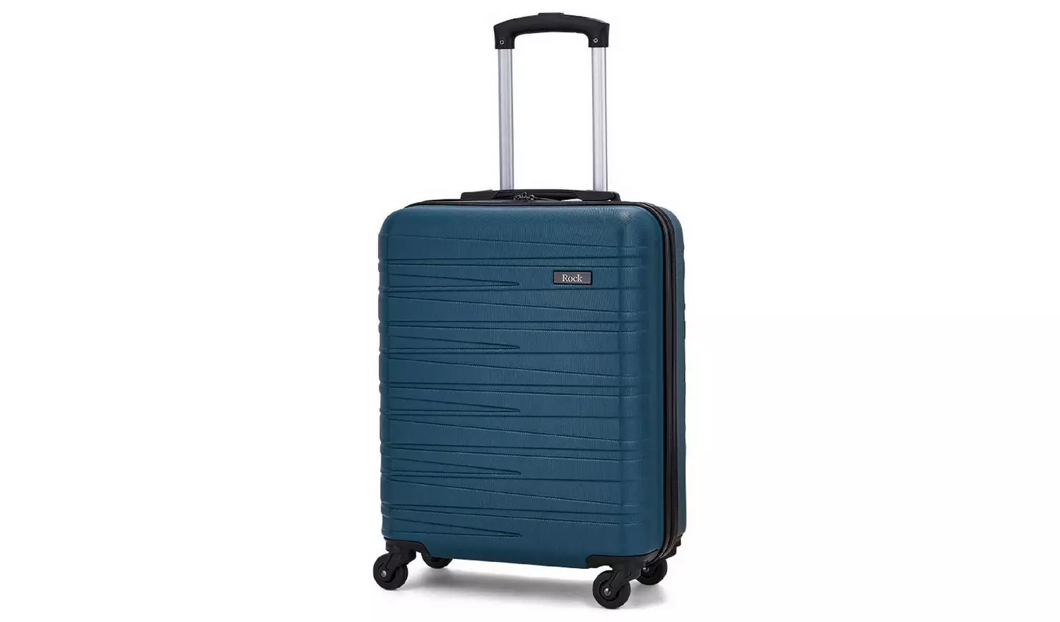 Rock 4 Wheel Hard Suitcase - Small, Teal