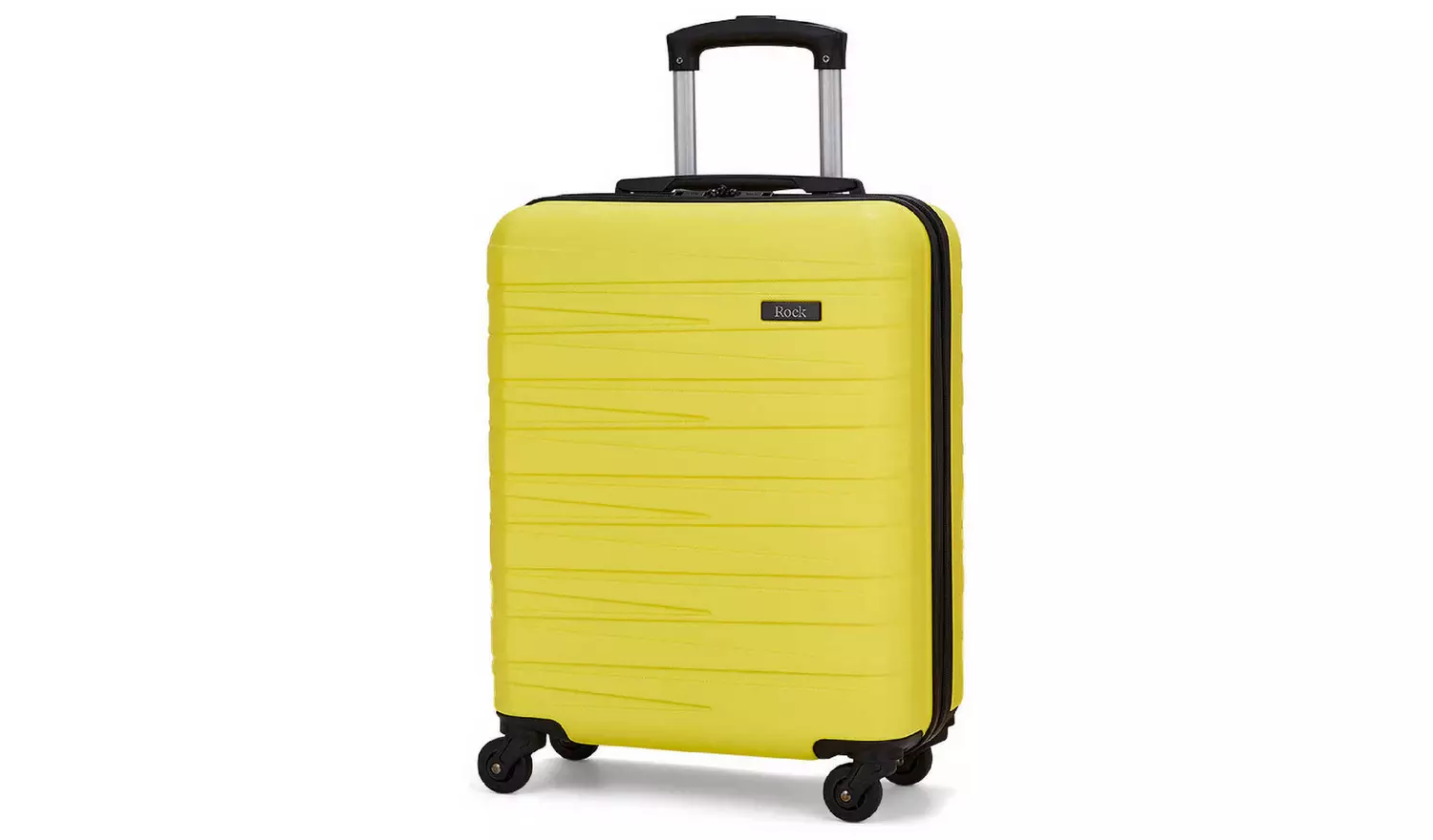 Rock 4 Wheel Hard Suitcase - Small, Yellow