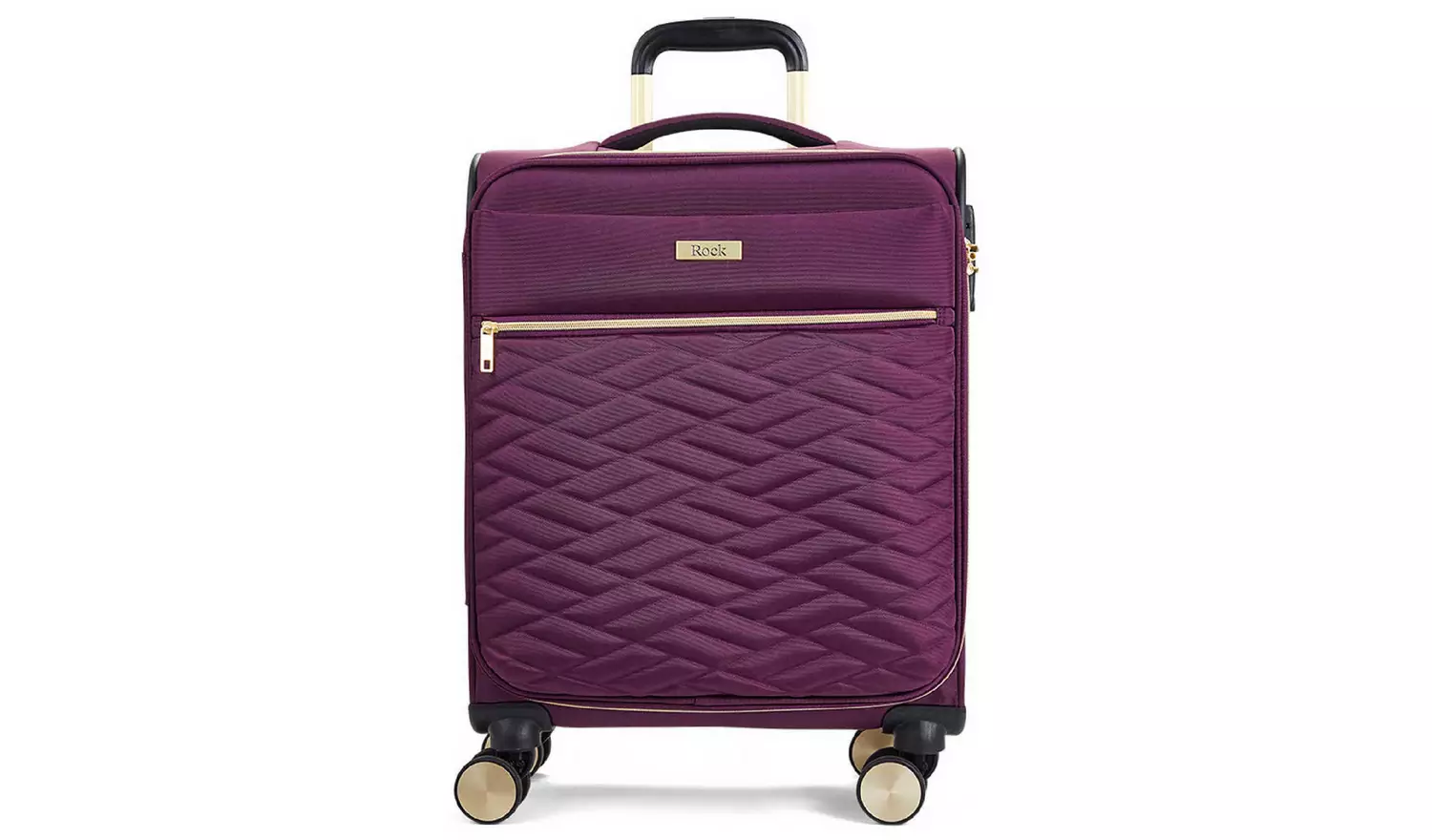 Rock 8 Wheel Soft Suitcase - Small, Purple