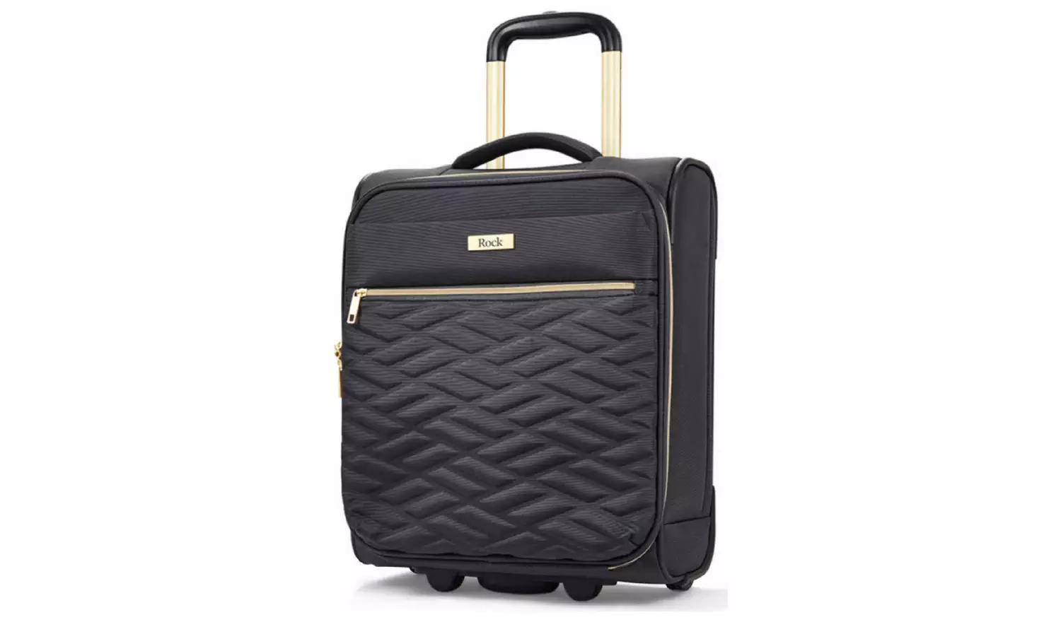 Rock 2 Wheel Soft Suitcase - Small, Black