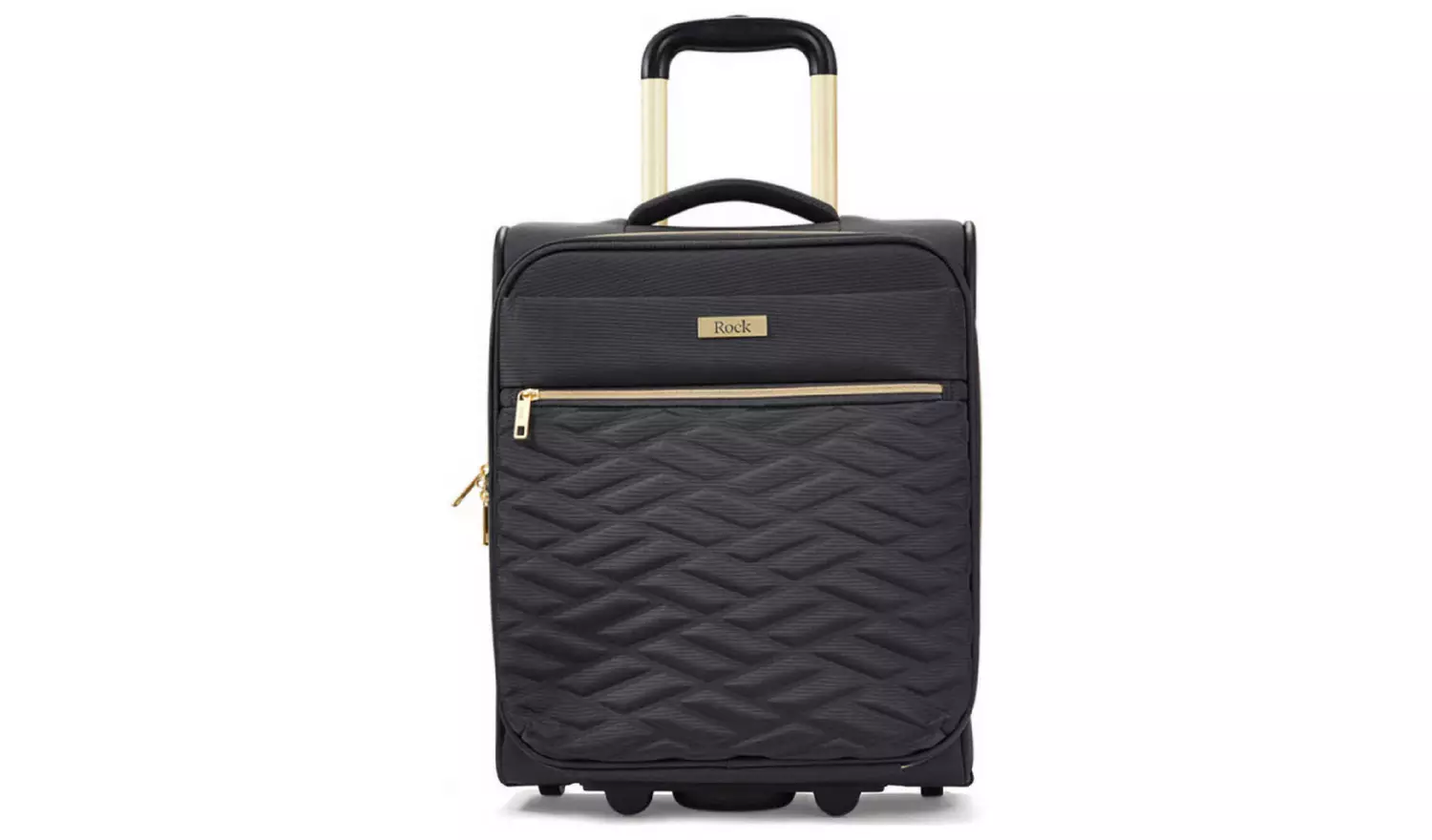 Rock 2 Wheel Soft Suitcase - Small, Black